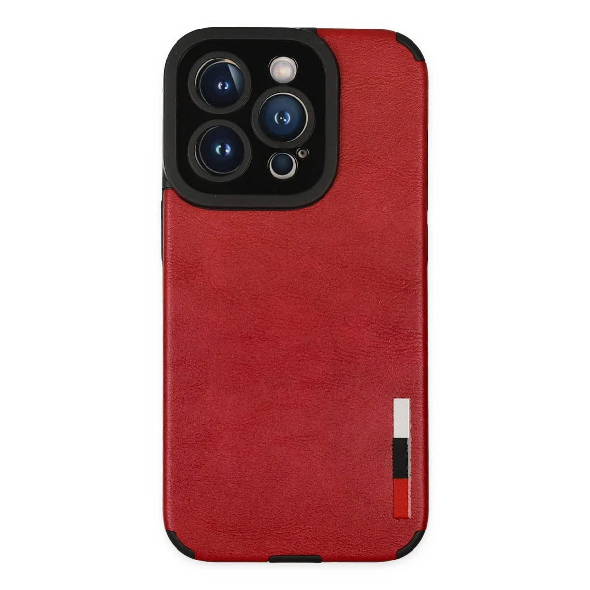 Newface Apple iPhone 14 Pro Kılıf Loop Deri Silikon - Kırmızı