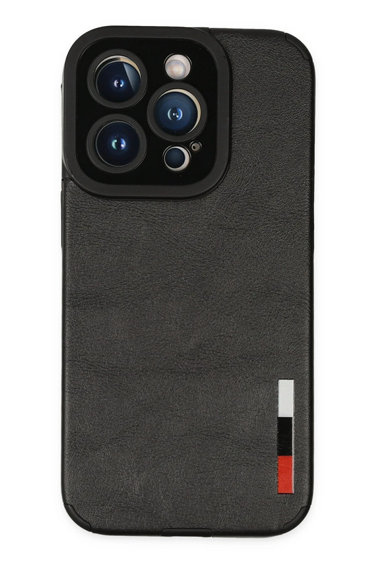Newface Apple iPhone 14 Pro Max Kılıf Loop Deri Silikon - Siyah