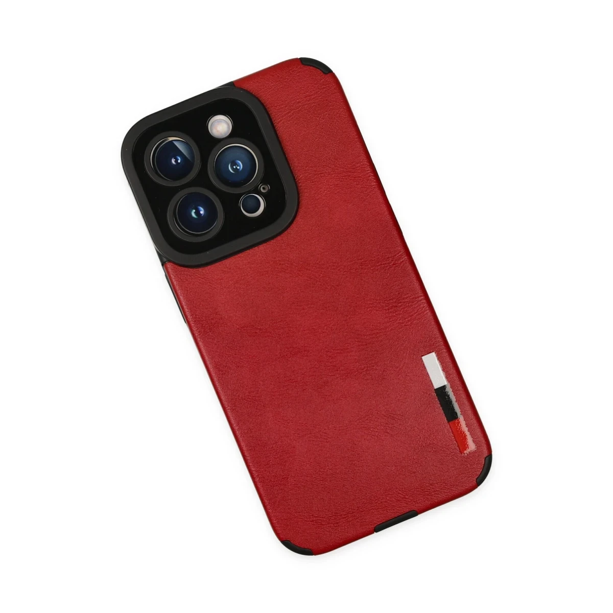 Newface Apple iPhone 14 Pro Max Kılıf Loop Deri Silikon - Kırmızı