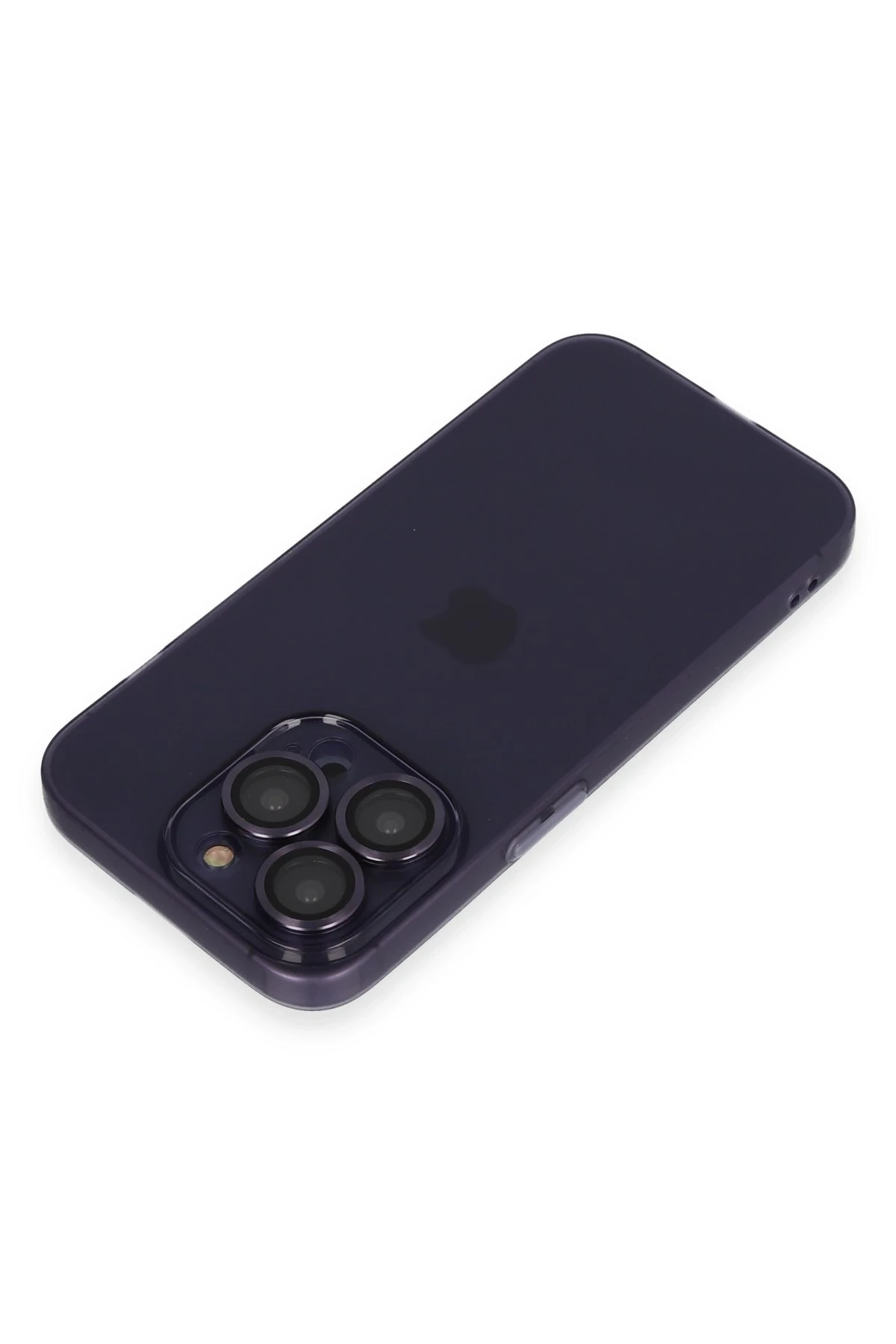 Newface iPhone 14 Pro Max Kılıf Luko Lens Silikon - Derin Mor