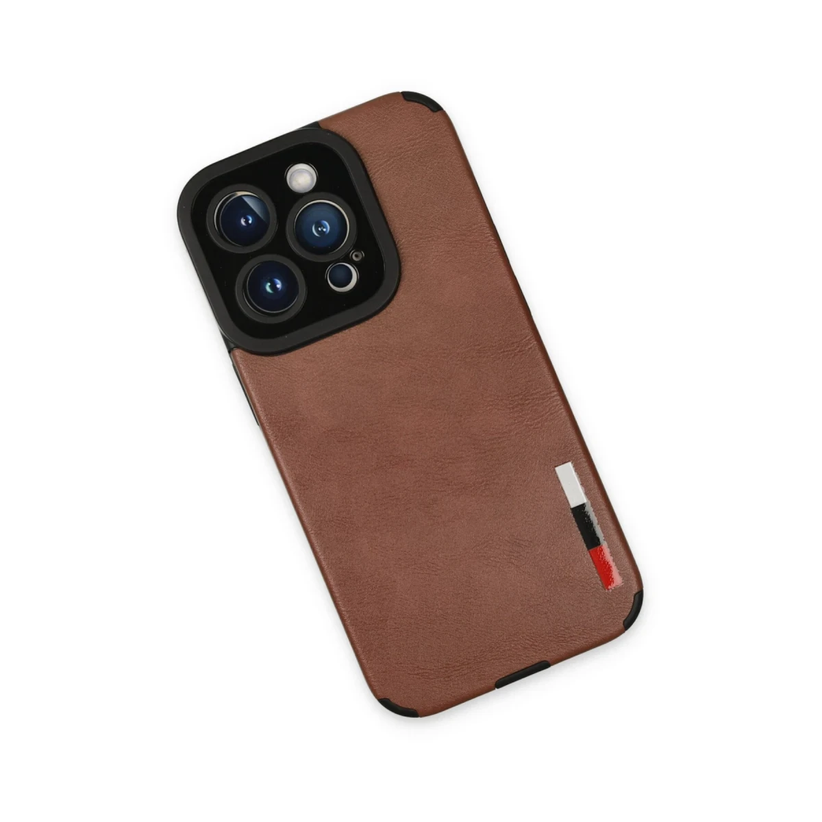 Newface Apple iPhone 14 Pro Max Kılıf Loop Deri Silikon - Kahverengi