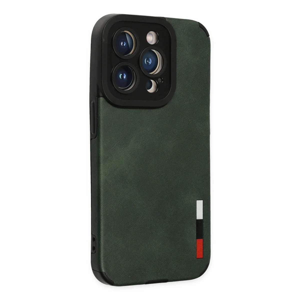 Newface Apple iPhone 14 Pro Max Kılıf Loop Deri Silikon - Yeşil