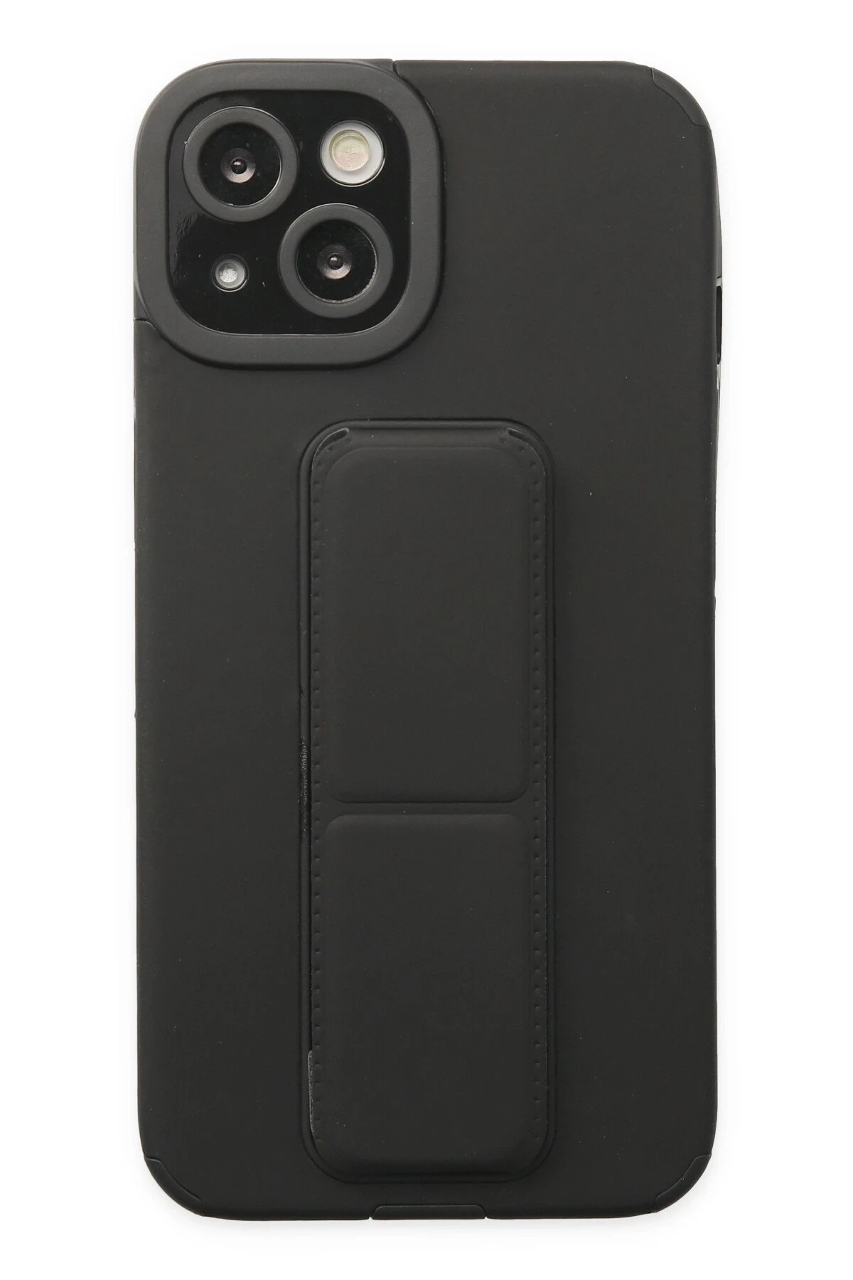 Newface iPhone 14 Plus Kılıf Mega Standlı Silikon - Siyah