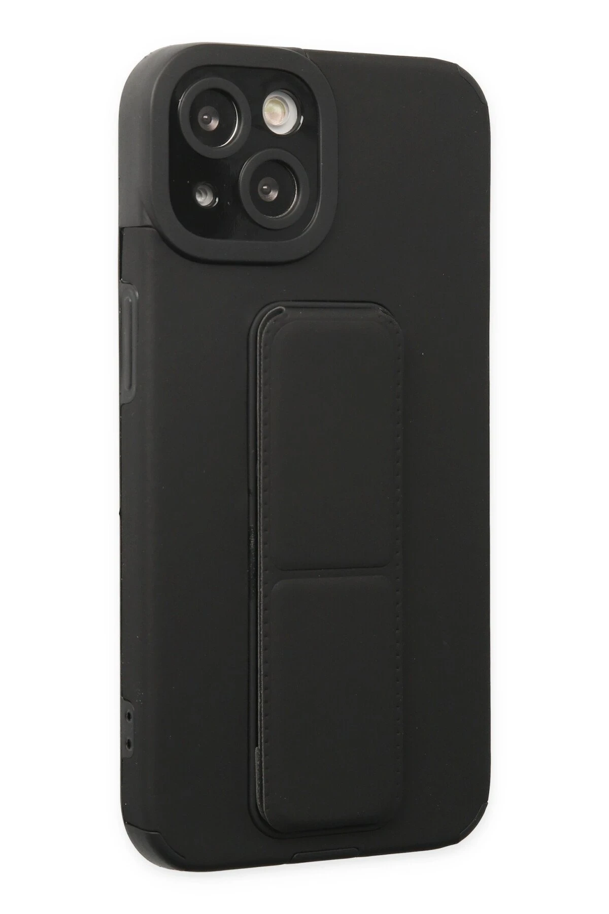 Newface iPhone 14 Plus Kılıf Mega Standlı Silikon - Siyah
