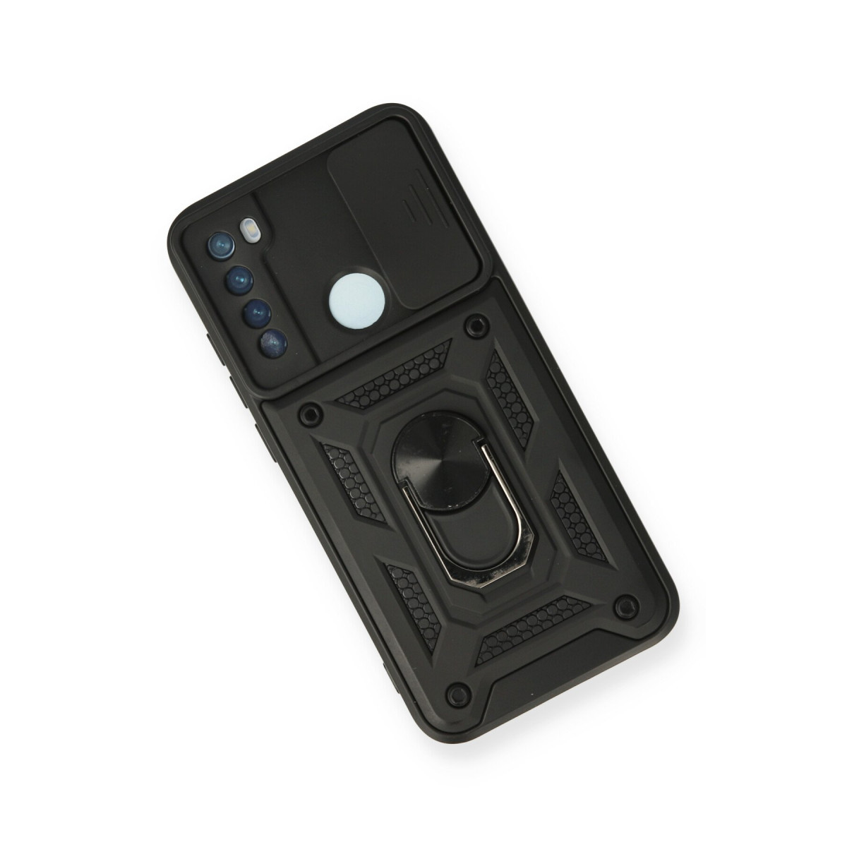 Newface Xiaomi Redmi Note 8 Kılıf Pars Lens Yüzüklü Silikon - Siyah — görsel 9