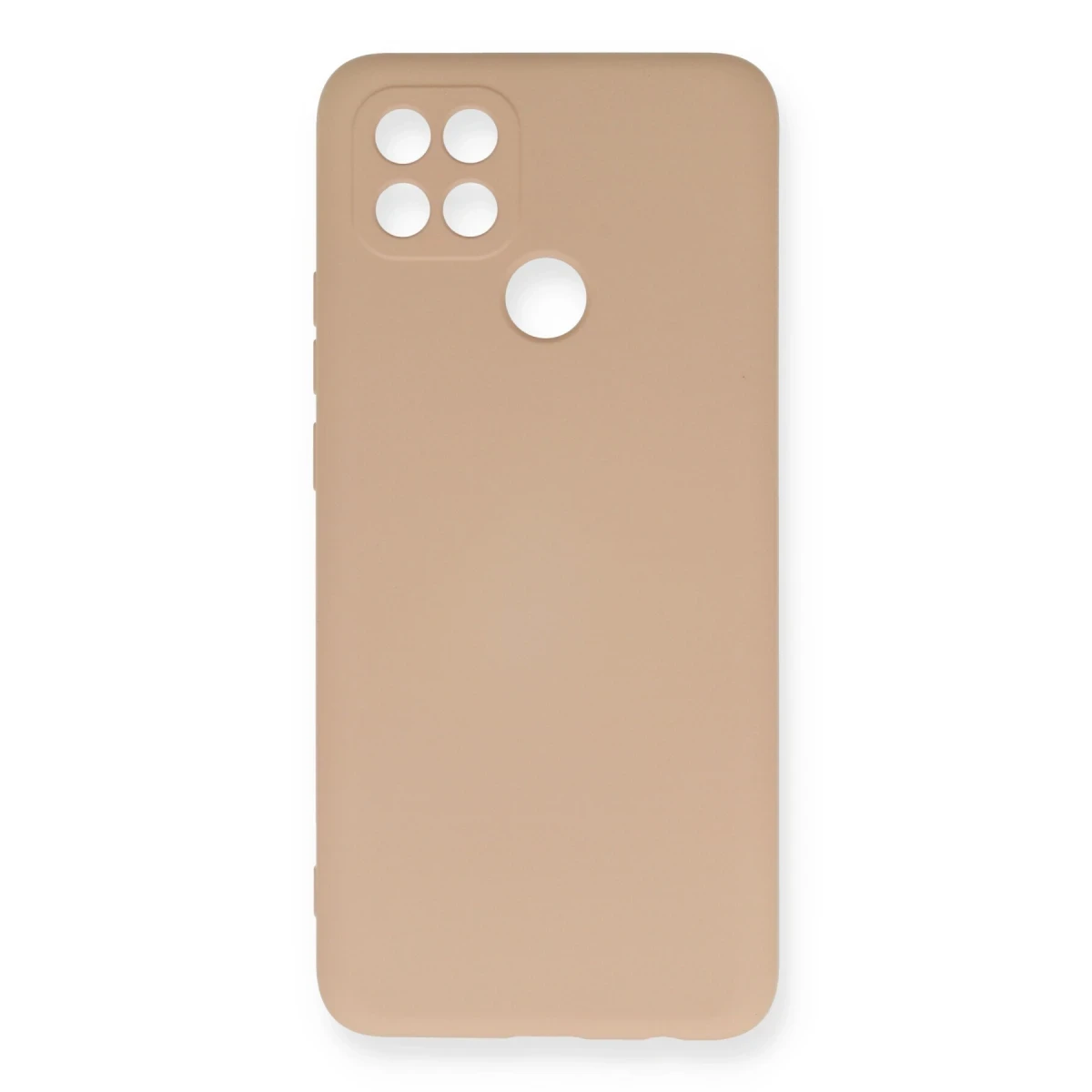 Newface Oppo A15 Kılıf Nano içi Kadife Silikon - Pudra