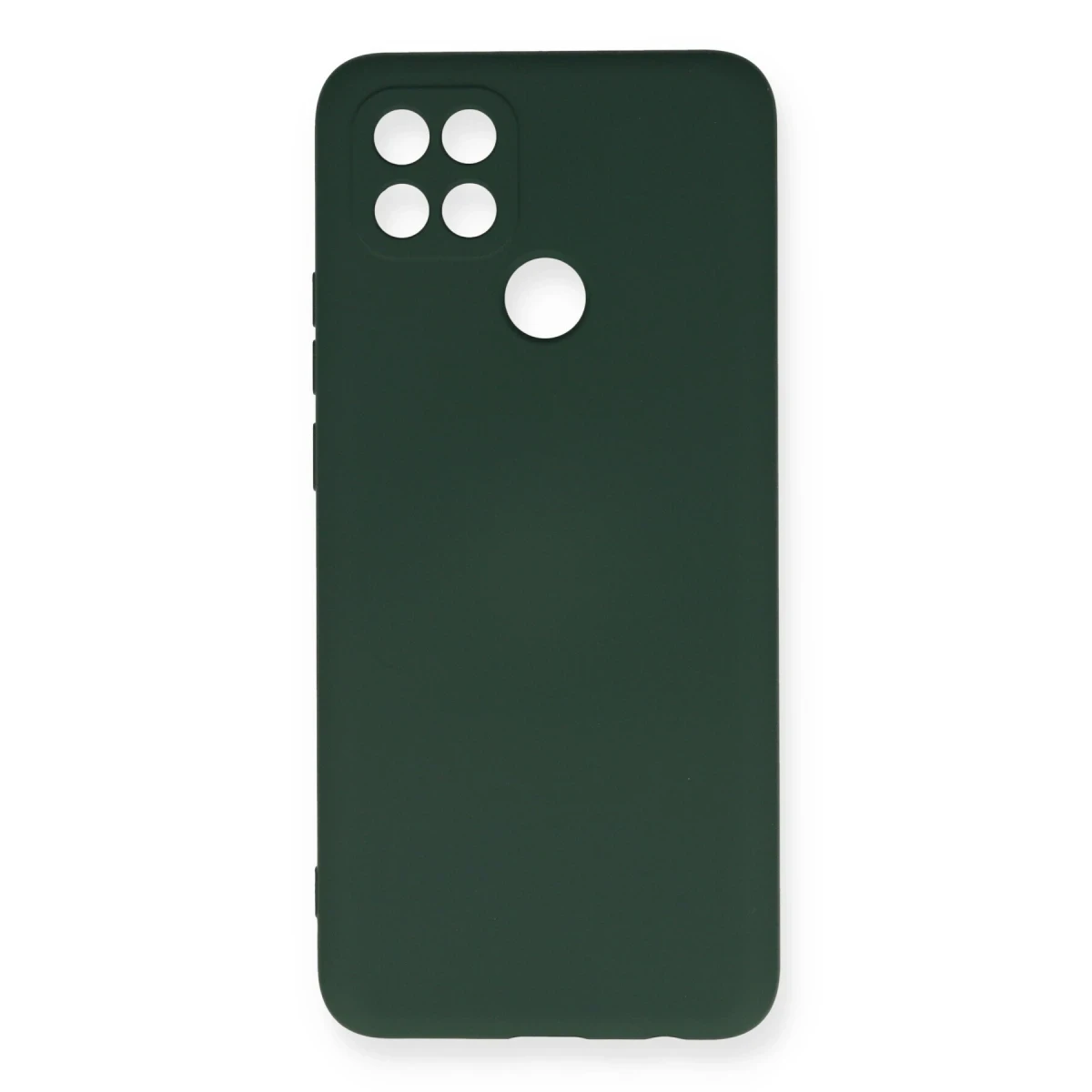 Newface Oppo A15 Kılıf Nano içi Kadife Silikon - Koyu Yeşil