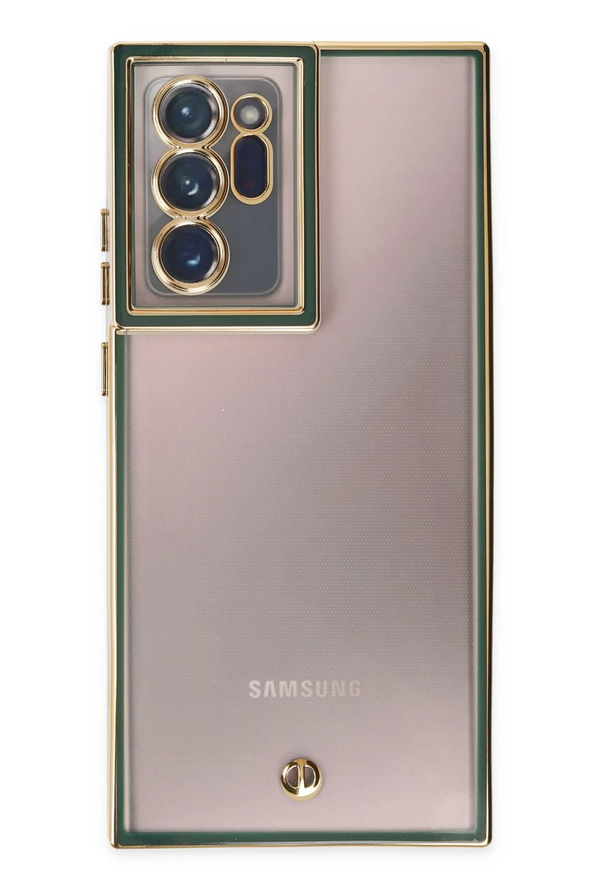 Newface Samsung Galaxy Note 20 Ultra Kılıf Liva Lens Silikon - Yeşil