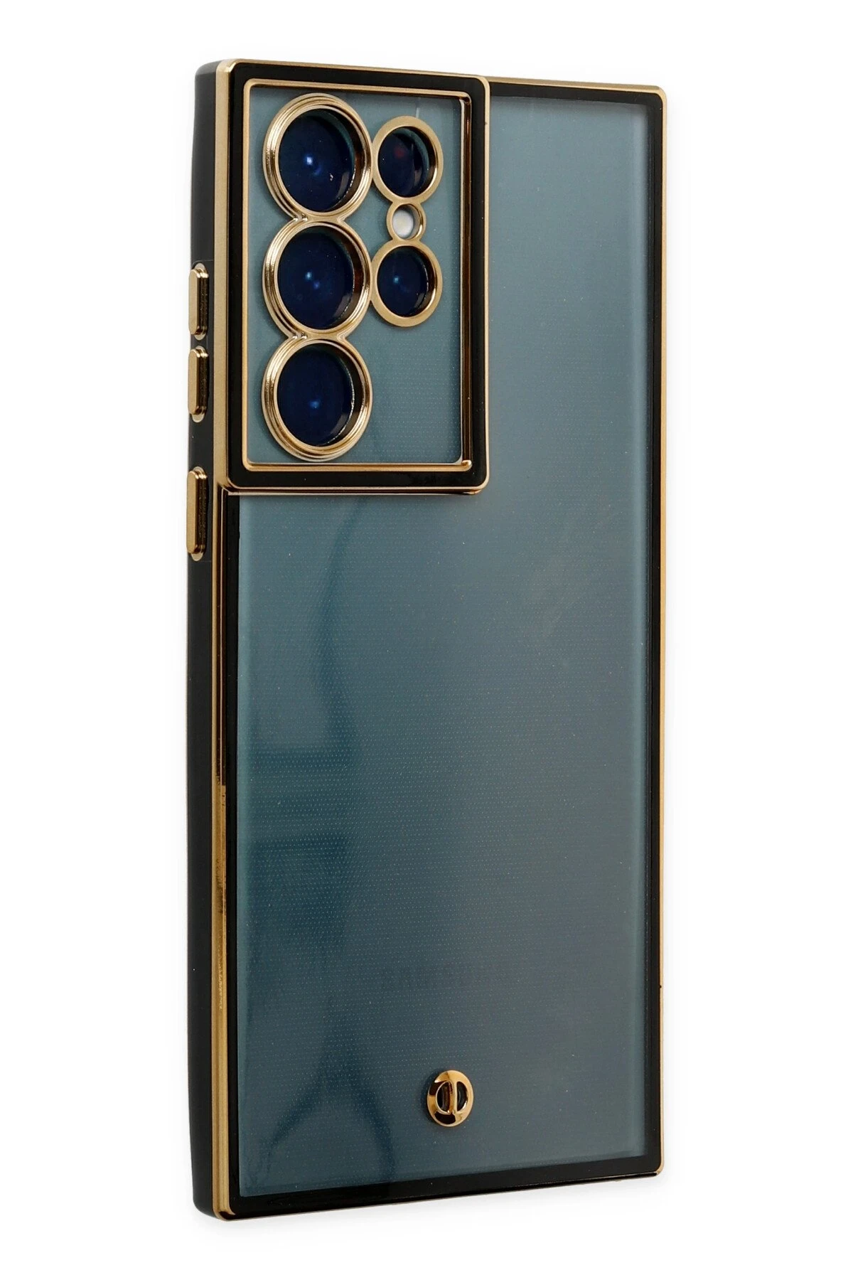 Newface Samsung Galaxy S22 Ultra Kılıf Liva Lens Silikon - Siyah