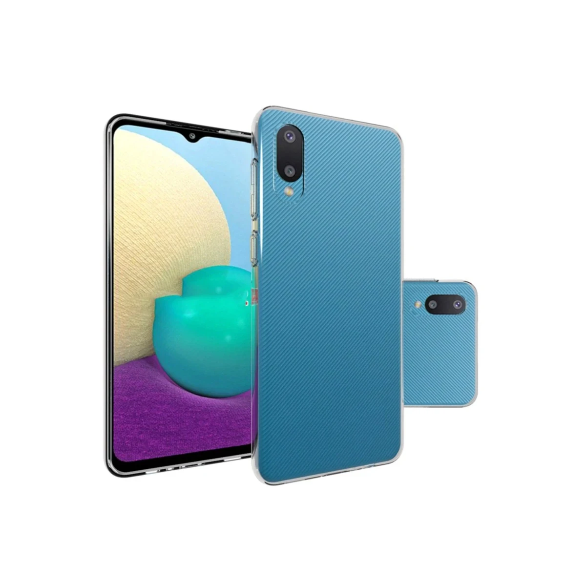 Newface Samsung Galaxy A02 Kılıf Lüx Şeffaf Silikon — görsel 5