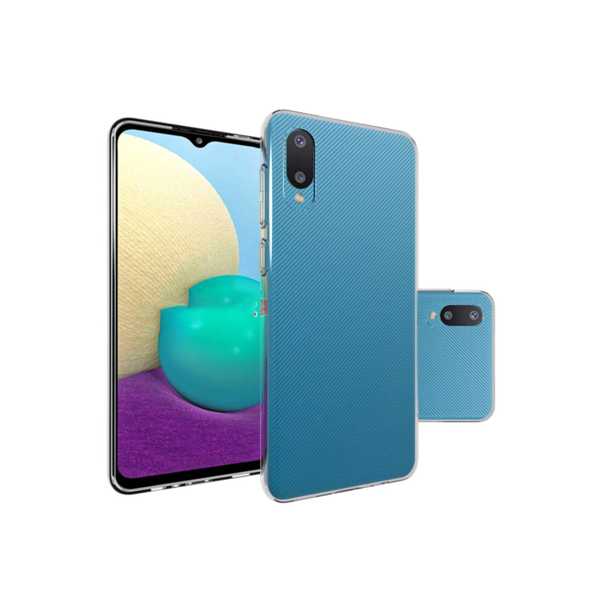 Newface Samsung Galaxy A02 Kılıf Lüx Şeffaf Silikon — görsel 9