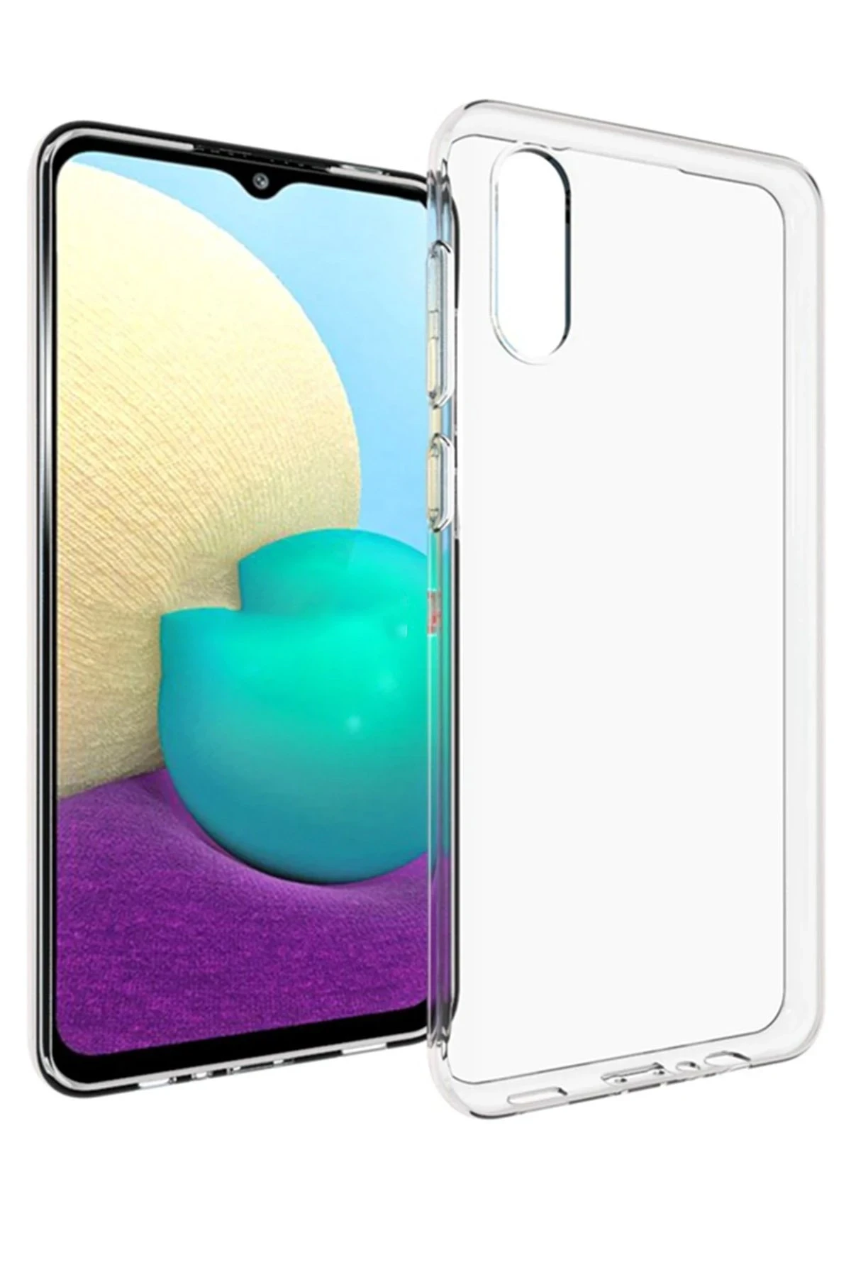 Newface Samsung Galaxy A02 Kılıf Lüx Şeffaf Silikon — görsel 2