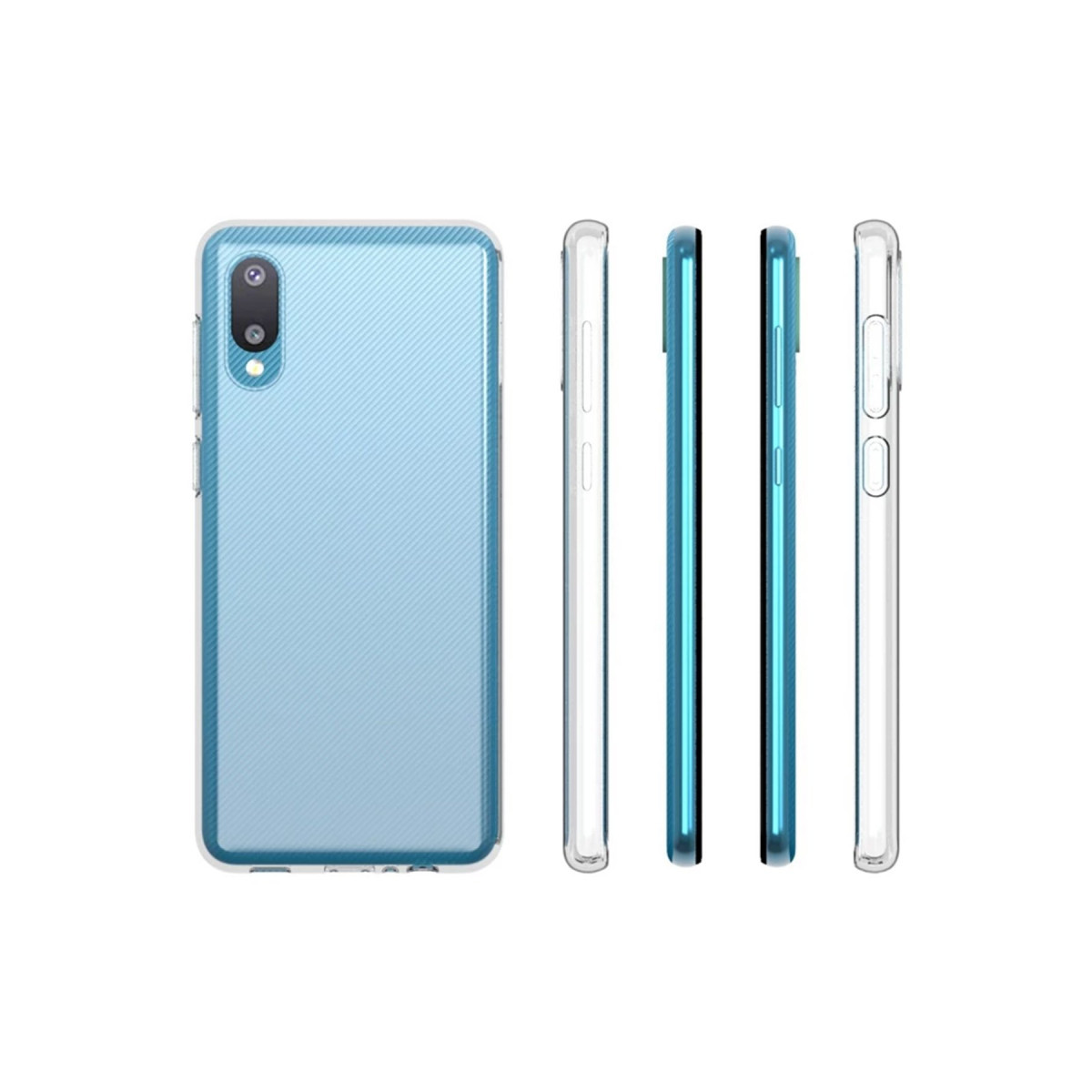 Newface Samsung Galaxy A02 Kılıf Lüx Şeffaf Silikon — görsel 12