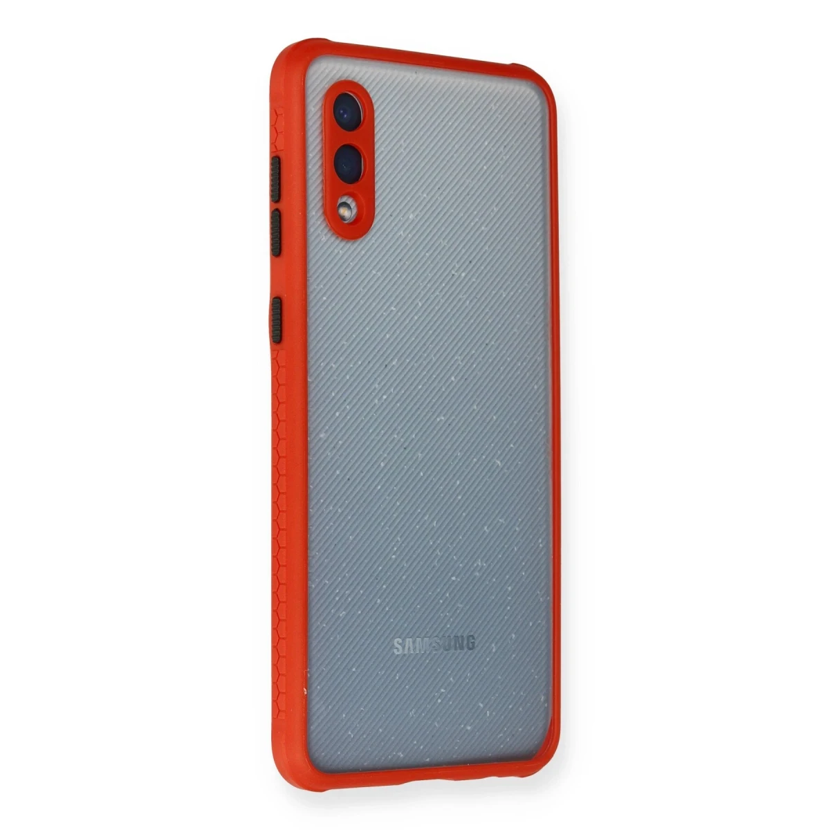Newface Samsung Galaxy A02 Kılıf Miami Şeffaf Silikon - Kırmızı — görsel 5