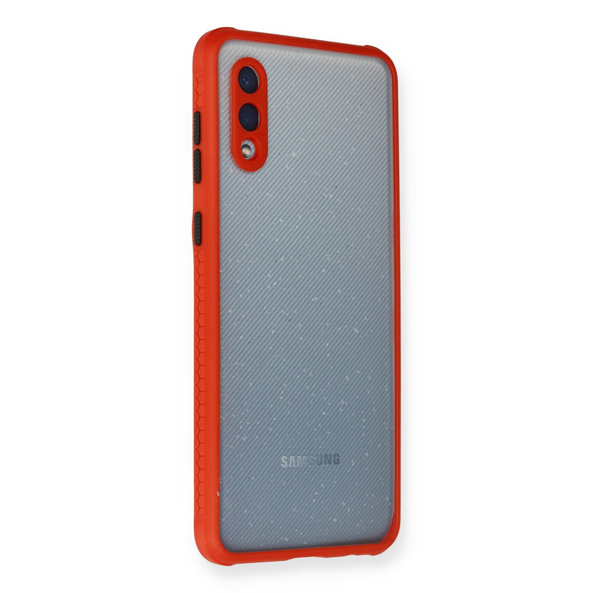 Newface Samsung Galaxy A02 Kılıf Miami Şeffaf Silikon - Kırmızı — görsel 8