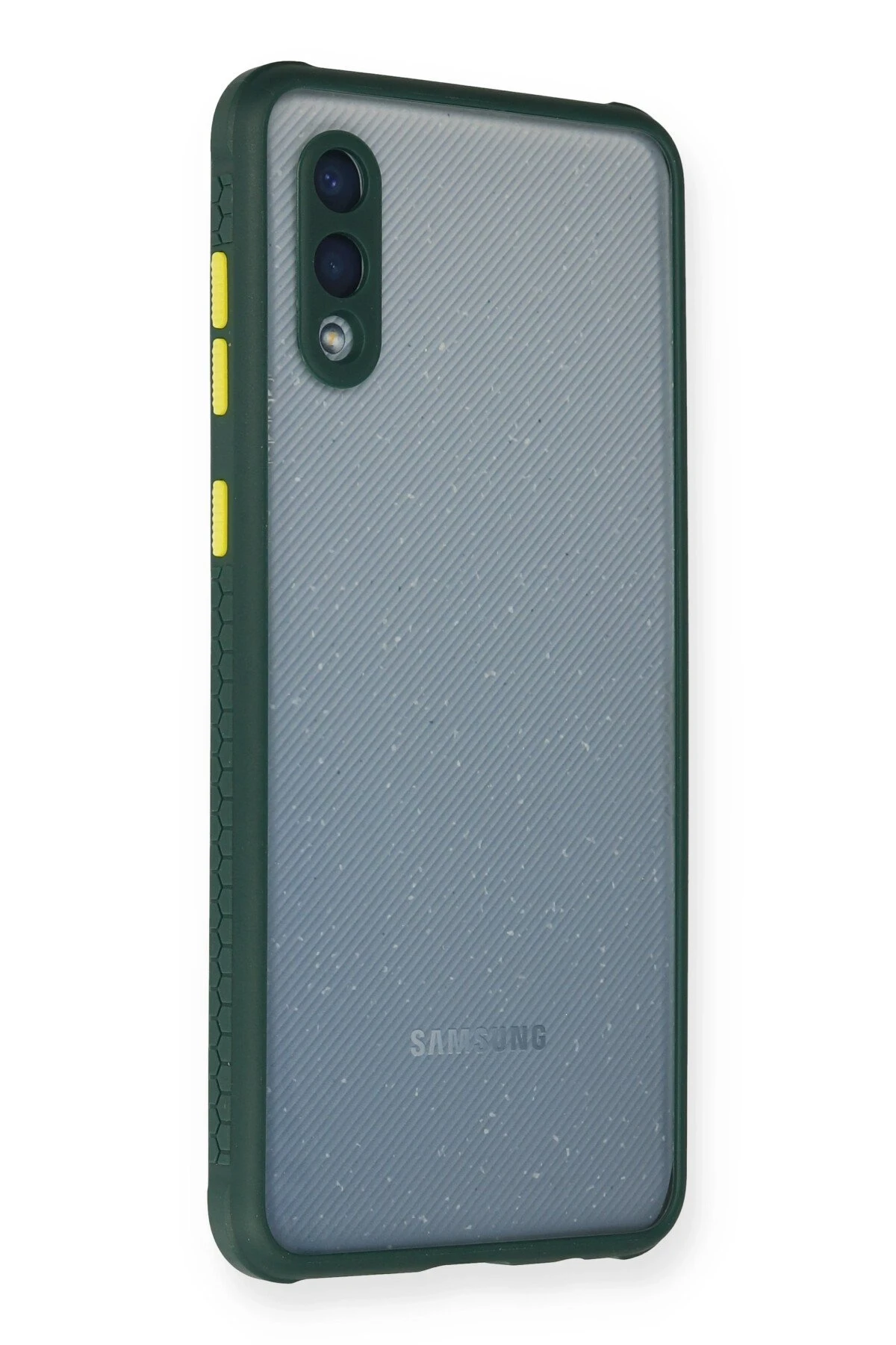 Newface Samsung Galaxy A02 Kılıf Miami Şeffaf Silikon - Koyu Yeşil