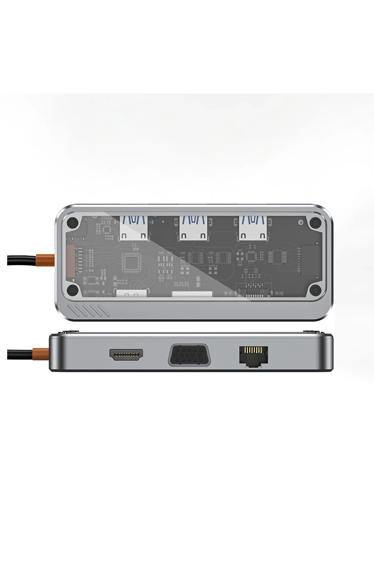 Newface Dönüştürücü 10in1 Hub SW10V - Gri