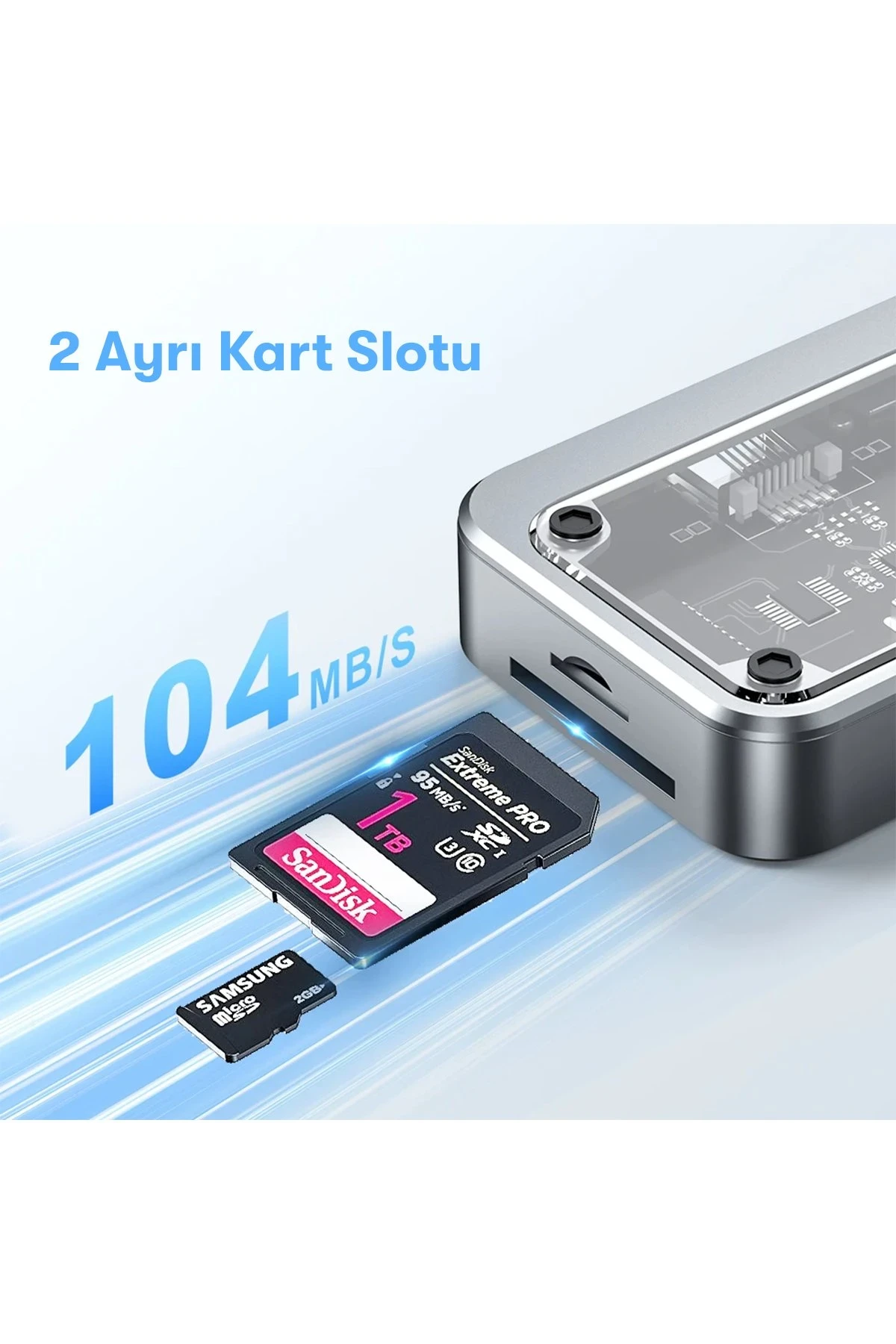 Newface Dönüştürücü 10in1 Hub SW10V - Gri — görsel 5