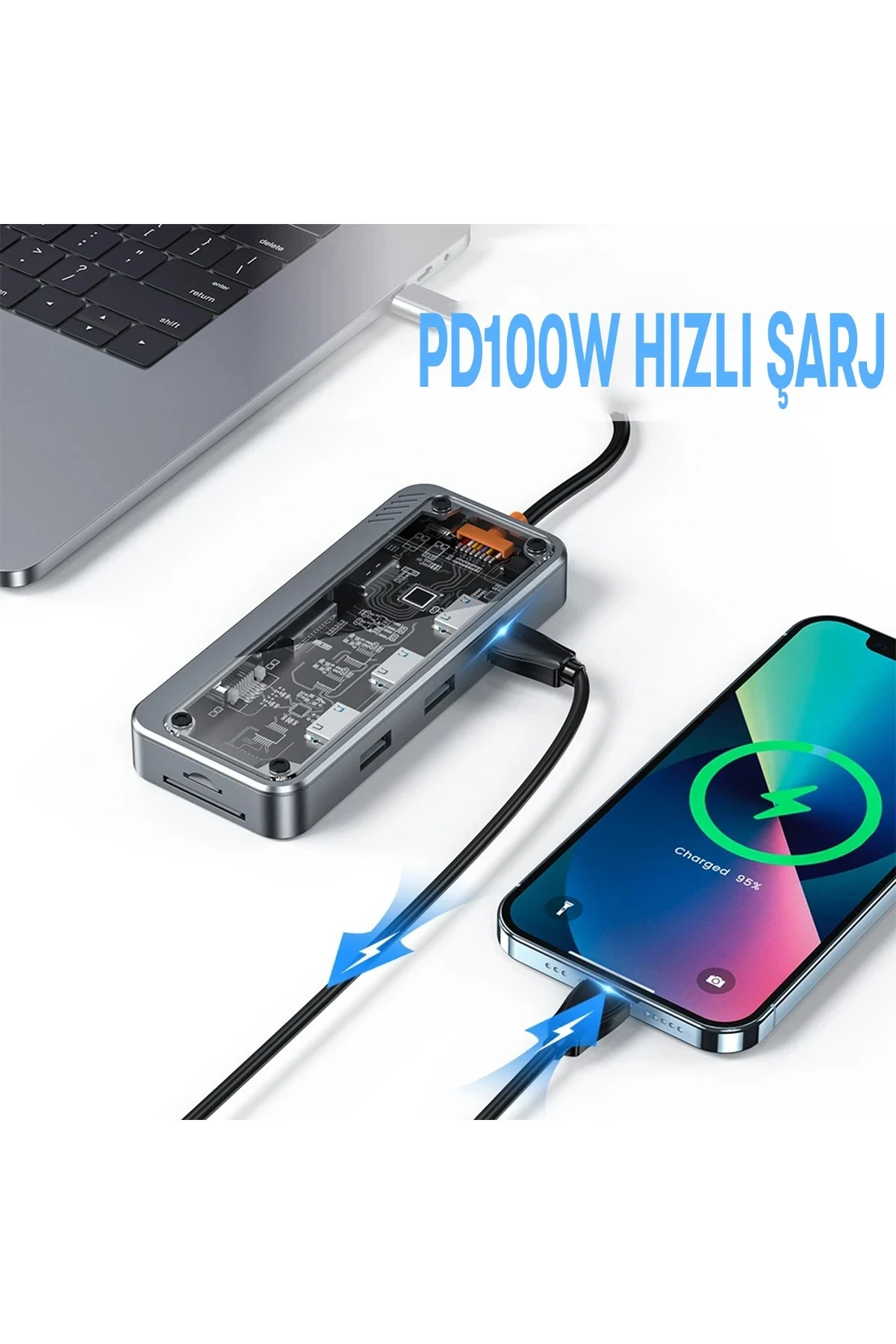 Newface Dönüştürücü 10in1 Hub SW10V - Gri — görsel 6