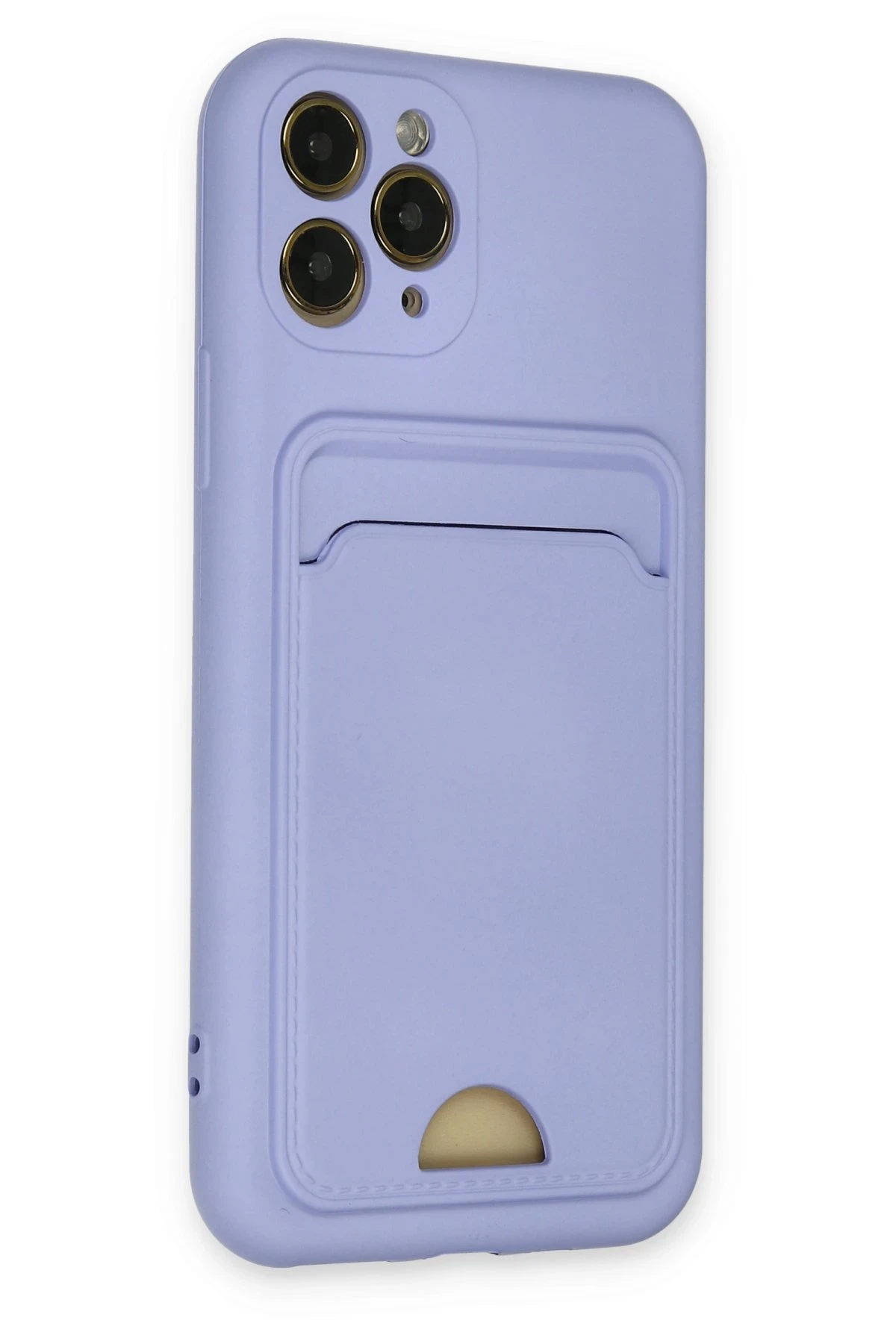 Newface iPhone 11 Pro Kılıf Kelvin Kartvizitli Silikon - Lila