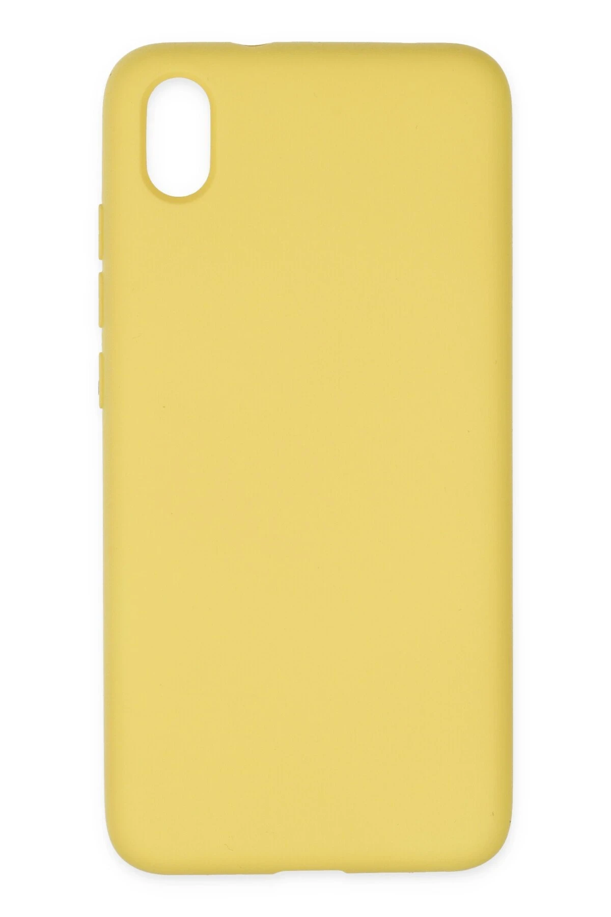 Newface Xiaomi Redmi 7A Kılıf Nano içi Kadife Silikon - Sarı