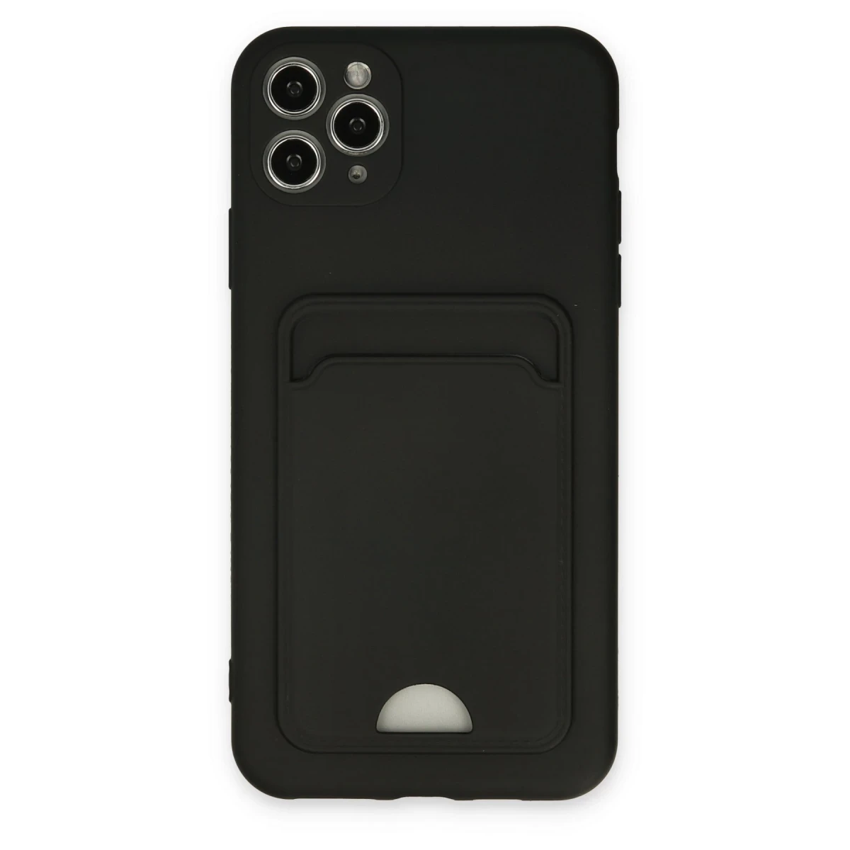 Newface Apple iPhone 11 Pro Max Kılıf Kelvin Kartvizitli Silikon - Siyah — görsel 4