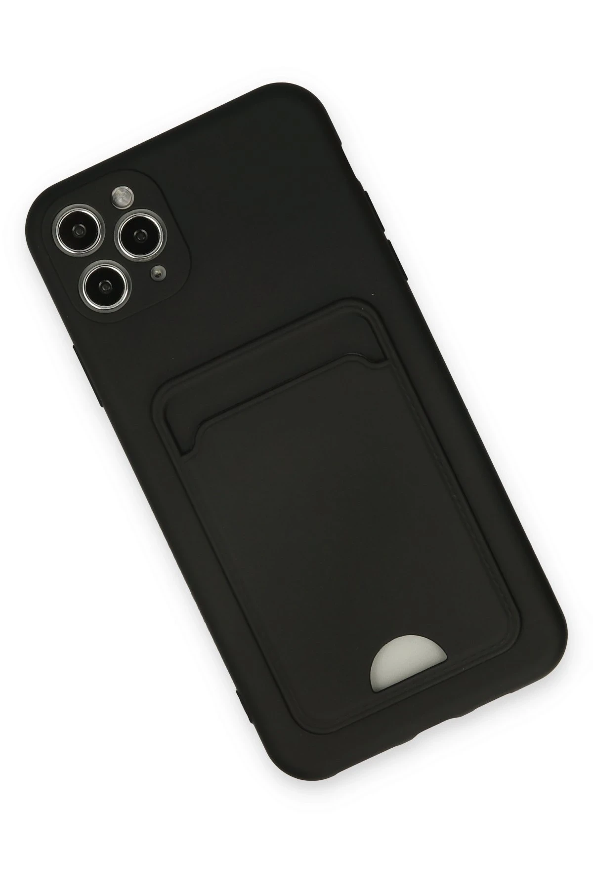 Newface Apple iPhone 11 Pro Max Kılıf Kelvin Kartvizitli Silikon - Siyah — görsel 3
