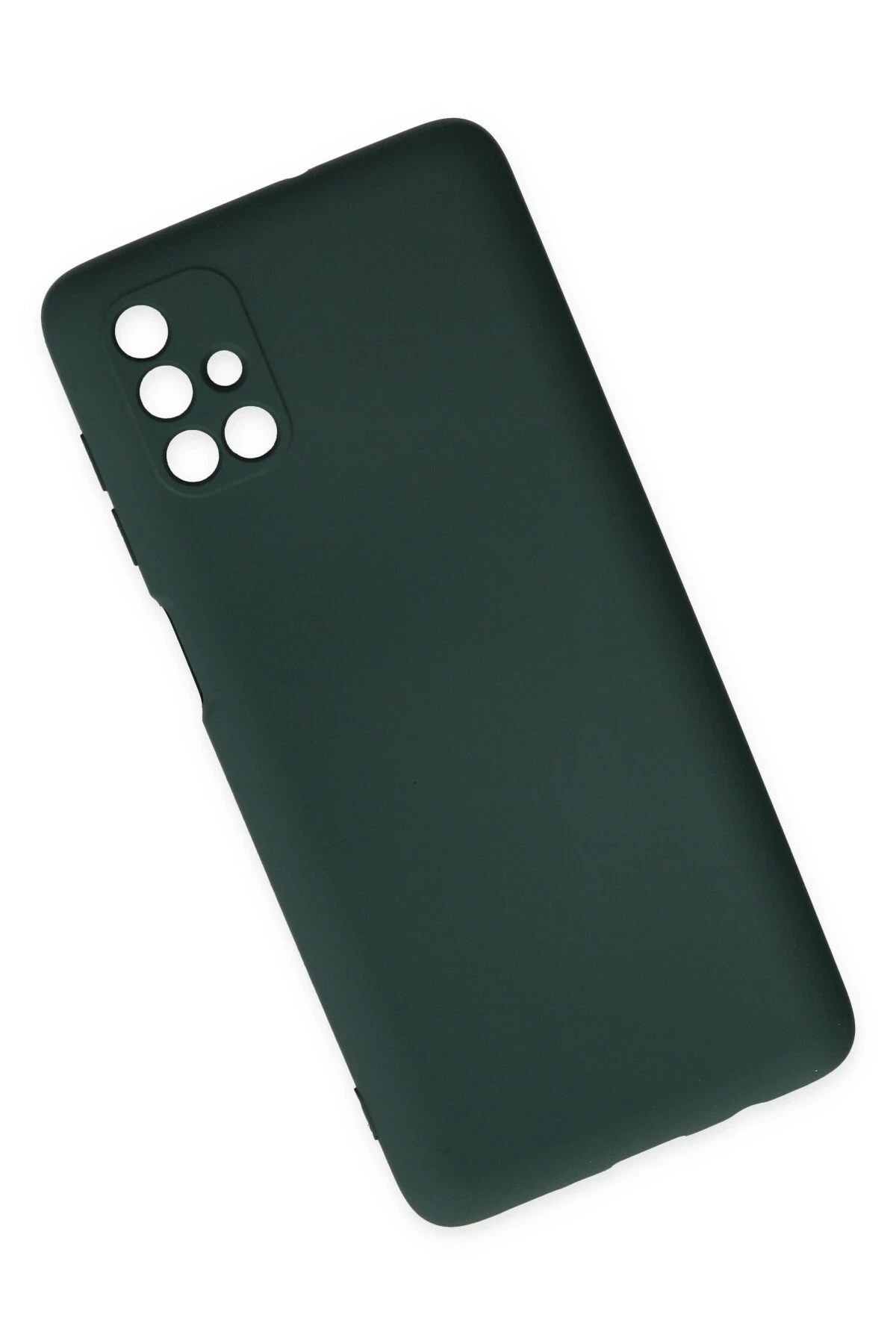 Newface Samsung Galaxy M51 Kılıf Nano içi Kadife Silikon - Koyu Yeşil — görsel 2
