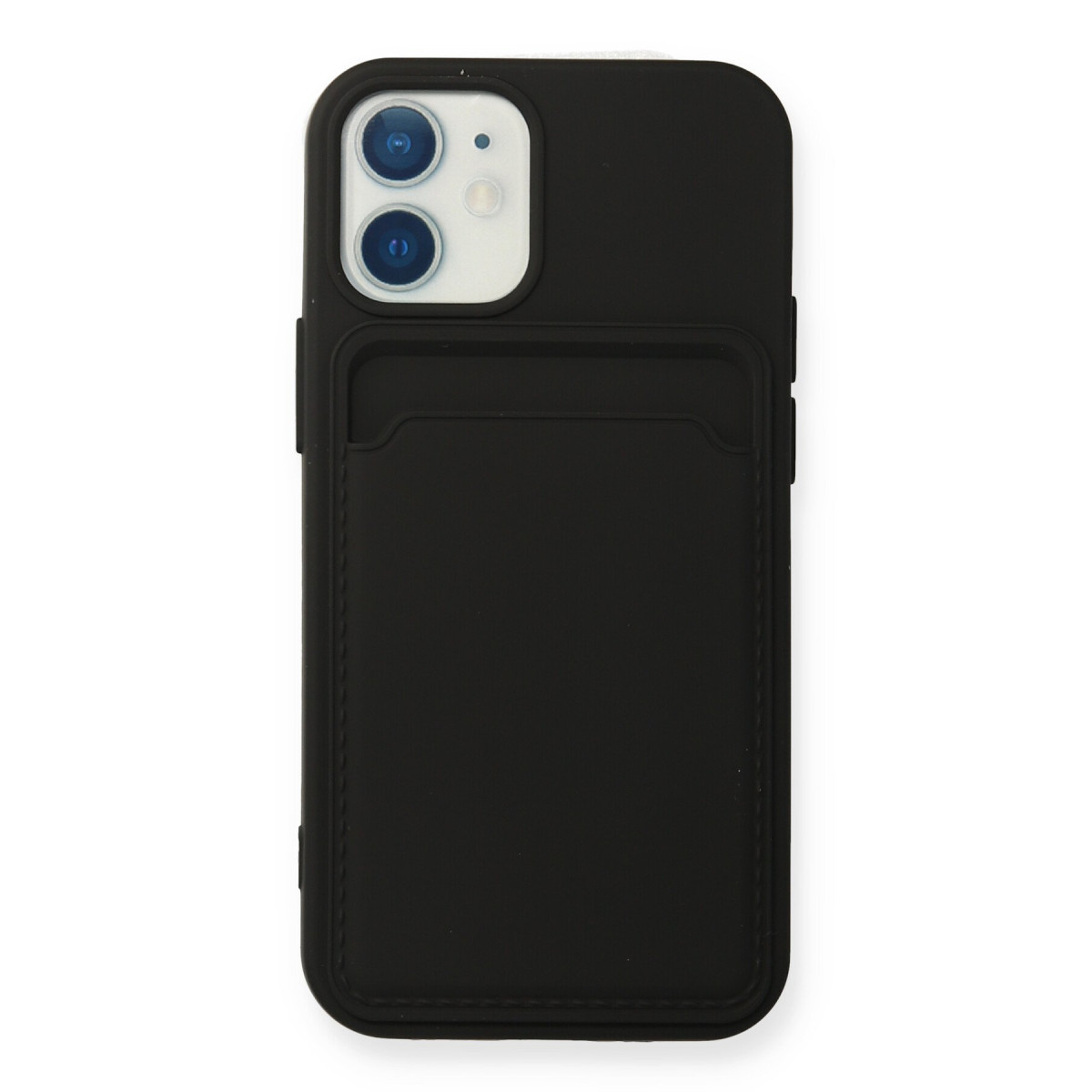 Newface Apple iPhone 12 Mini Kılıf Kelvin Kartvizitli Silikon - Siyah — görsel 7