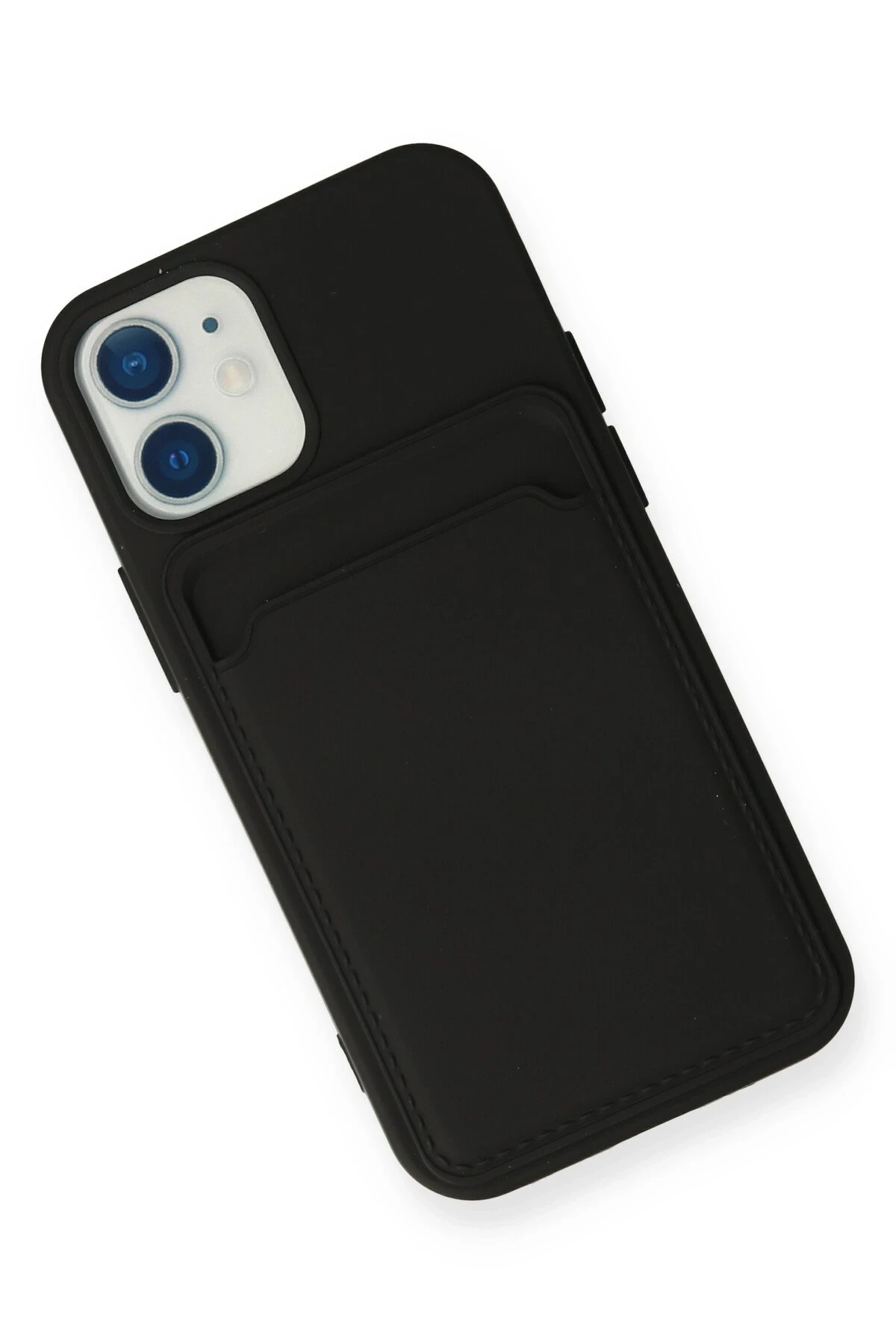 Newface Apple iPhone 12 Mini Kılıf Kelvin Kartvizitli Silikon - Siyah — görsel 3