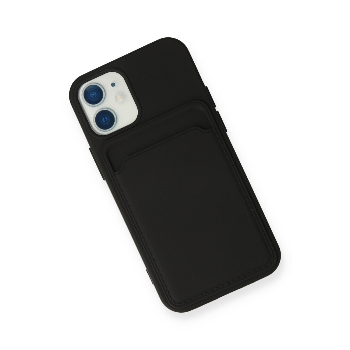 Newface Apple iPhone 12 Mini Kılıf Kelvin Kartvizitli Silikon - Siyah — görsel 9