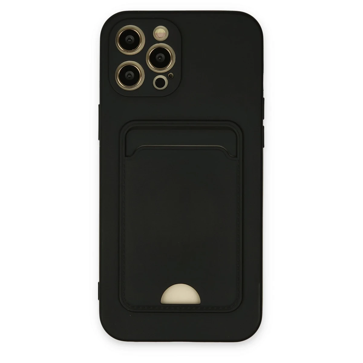 Newface Apple iPhone 12 Pro Max Kılıf Kelvin Kartvizitli Silikon - Siyah — görsel 4