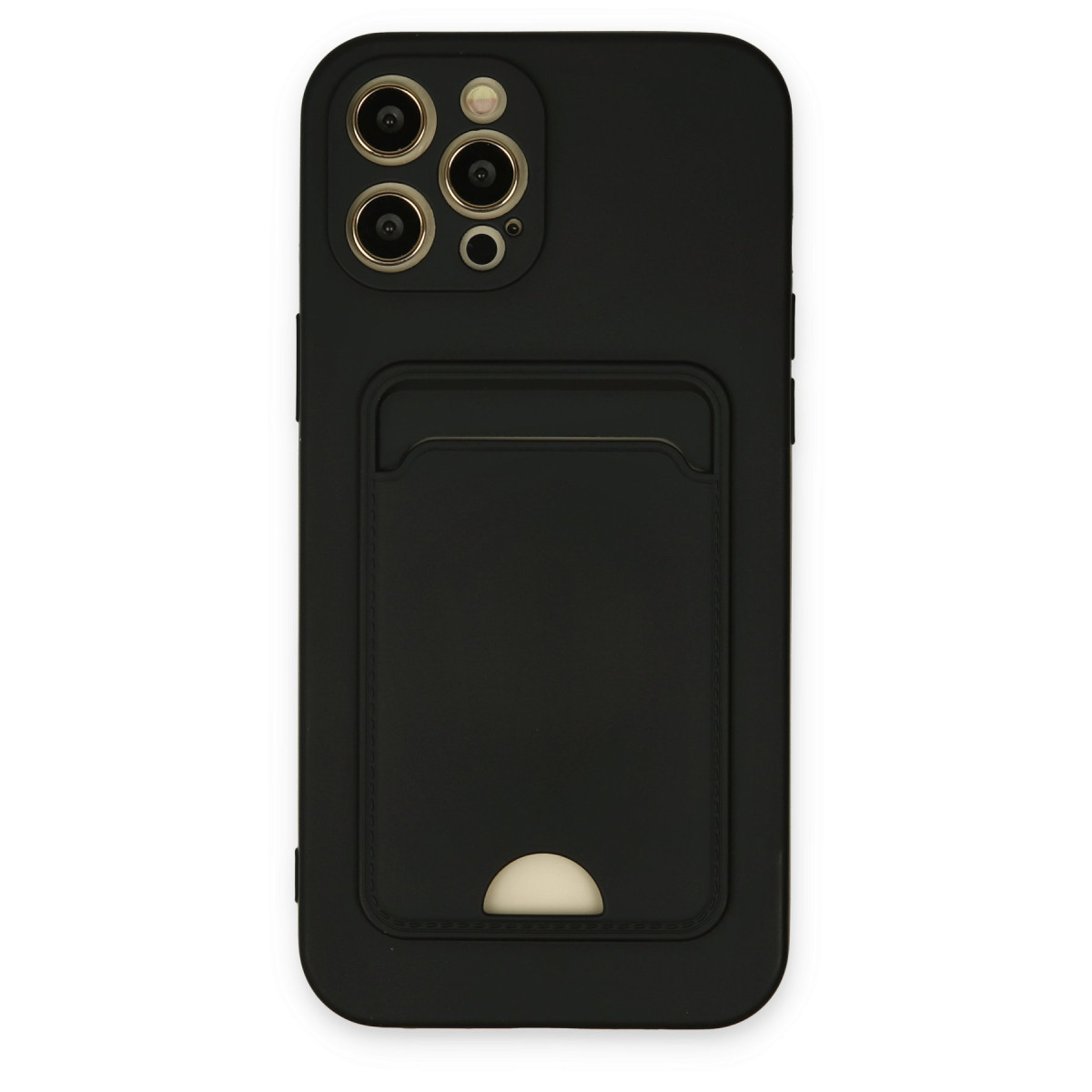 Newface Apple iPhone 12 Pro Max Kılıf Kelvin Kartvizitli Silikon - Siyah — görsel 7