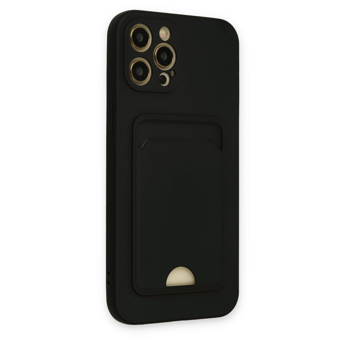 Newface Apple iPhone 12 Pro Max Kılıf Kelvin Kartvizitli Silikon - Siyah — görsel 8