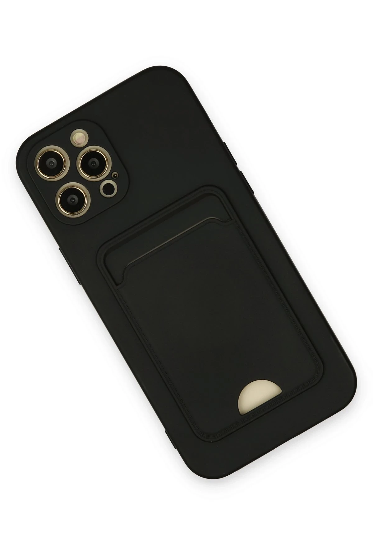 Newface Apple iPhone 12 Pro Max Kılıf Kelvin Kartvizitli Silikon - Siyah — görsel 3