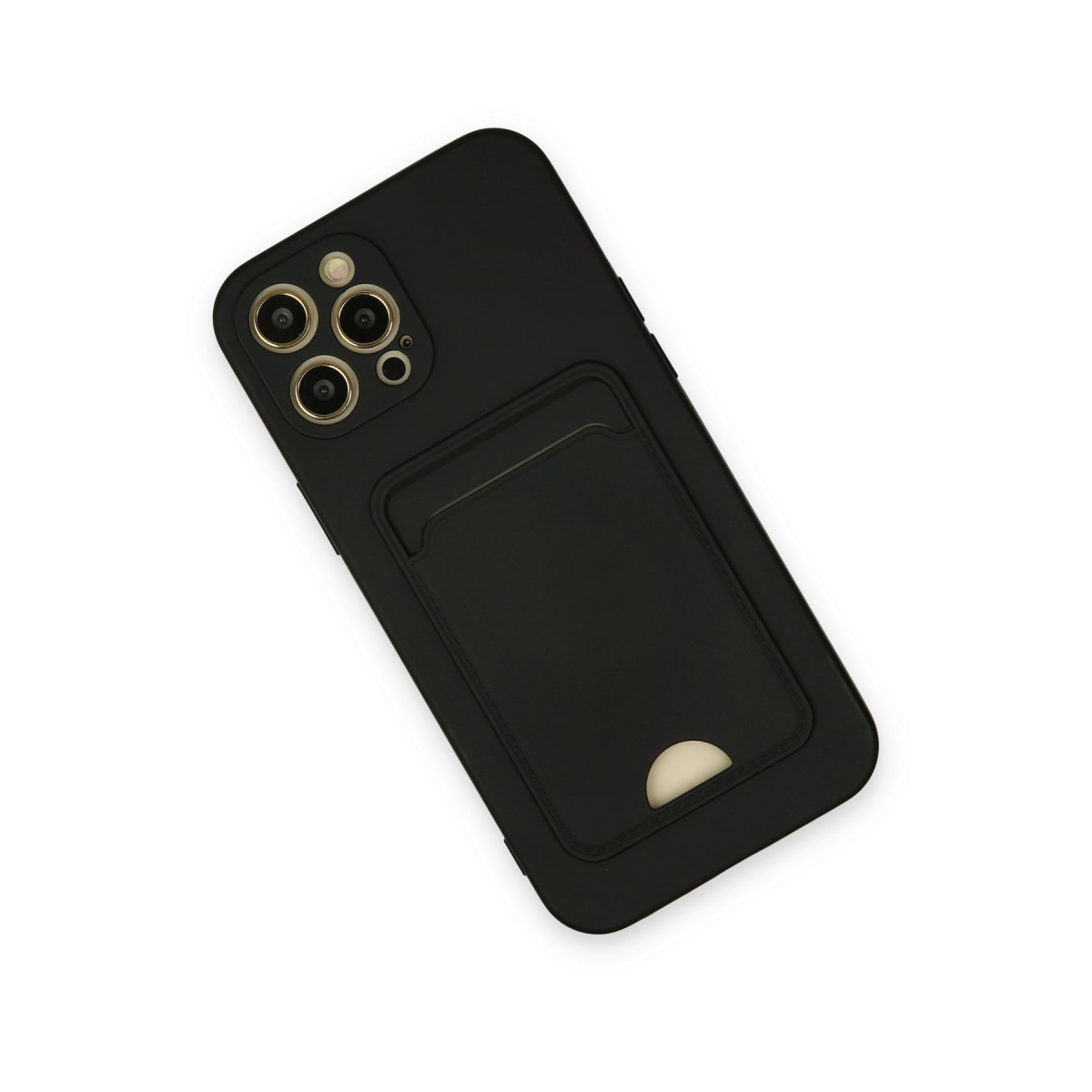 Newface Apple iPhone 12 Pro Max Kılıf Kelvin Kartvizitli Silikon - Siyah — görsel 9