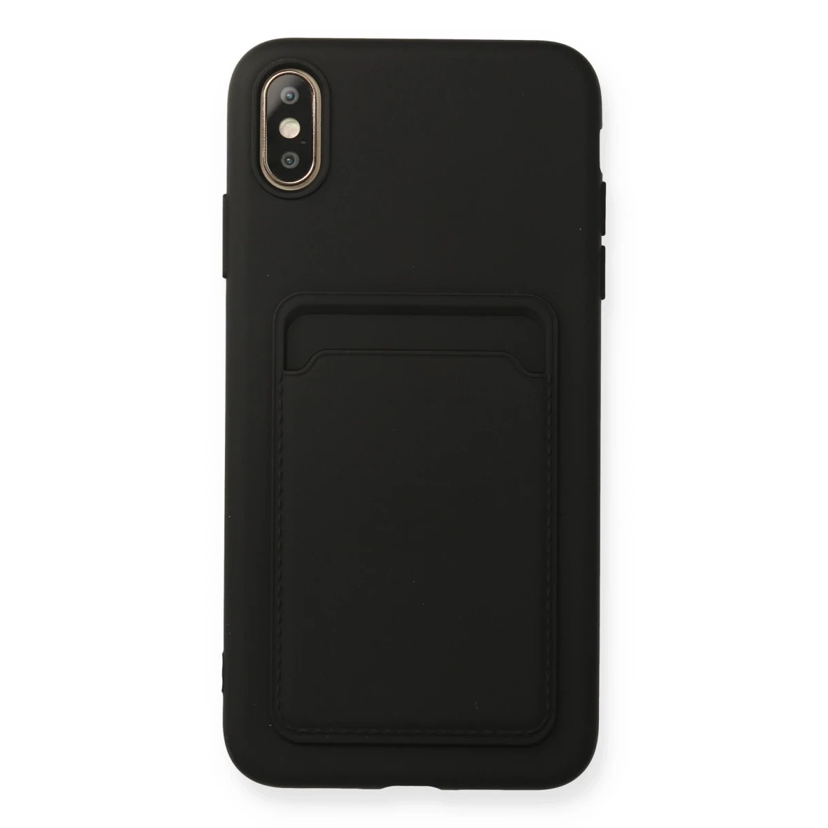 Newface Apple iPhone XS Max Kılıf Kelvin Kartvizitli Silikon - Siyah — görsel 4