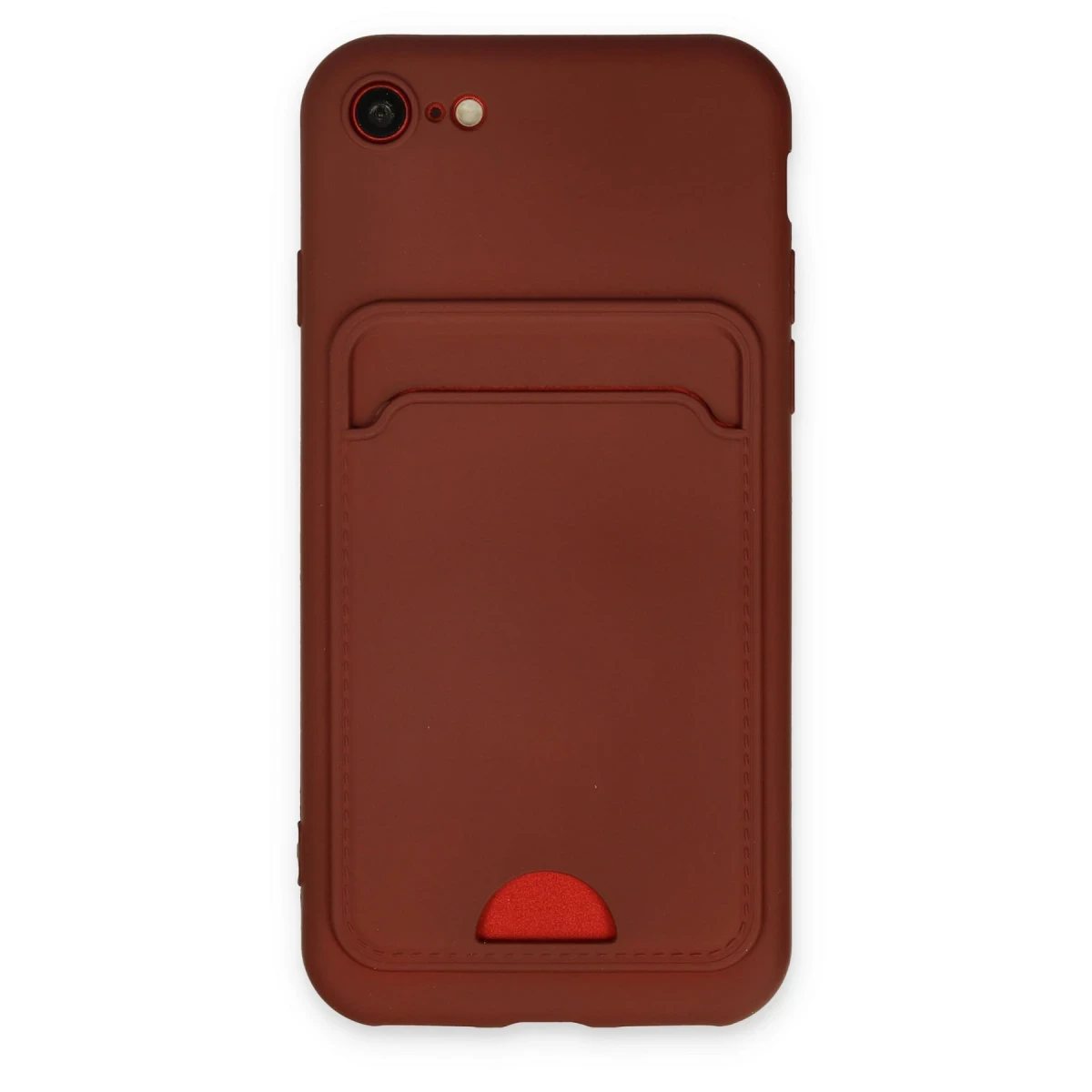 Newface Apple iPhone 7 Kılıf Kelvin Kartvizitli Silikon - Bordo