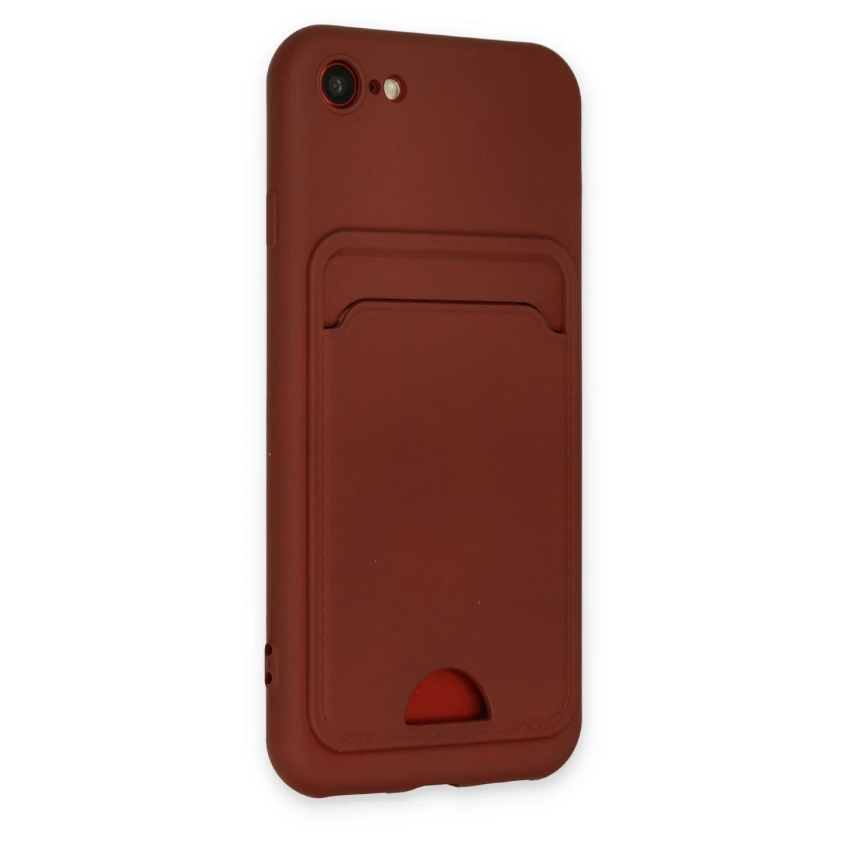 Newface Apple iPhone 7 Kılıf Kelvin Kartvizitli Silikon - Bordo