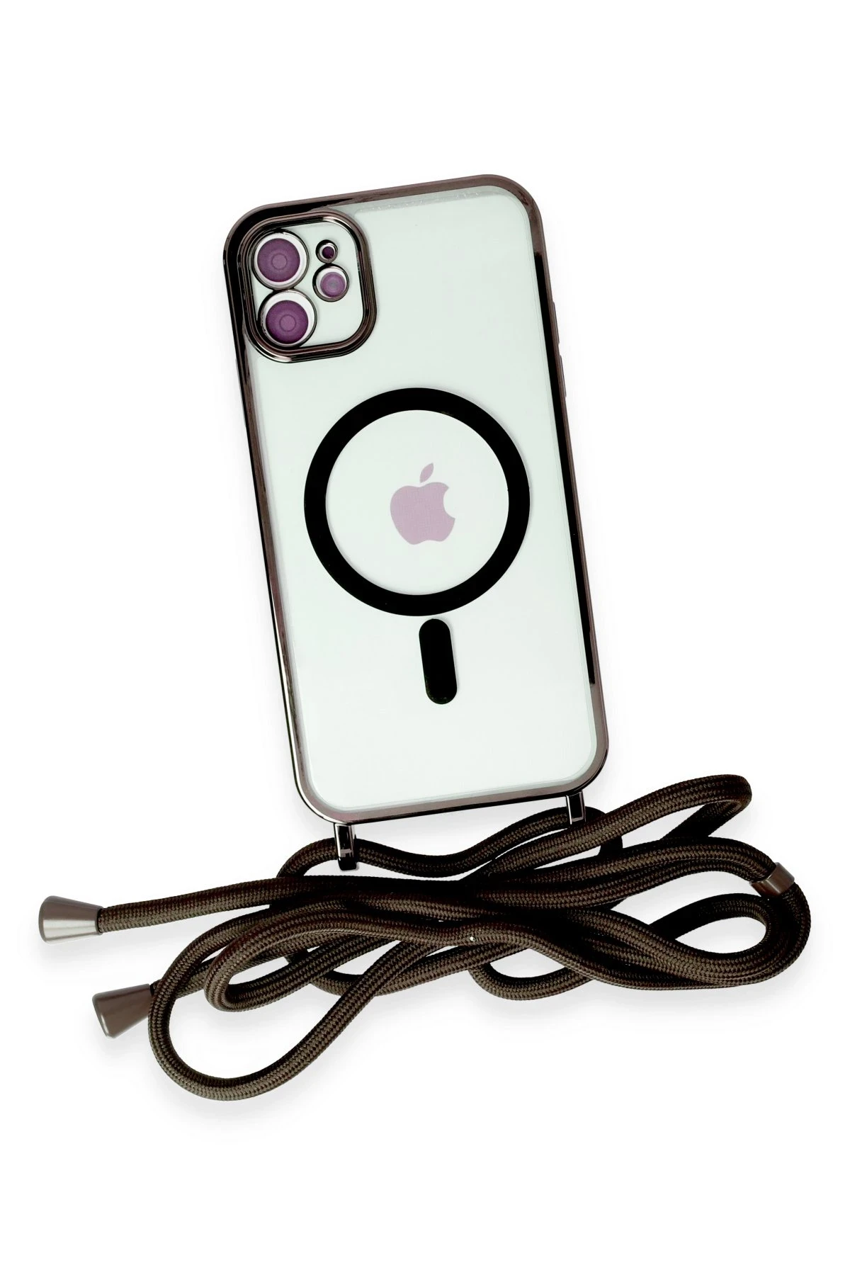 Newface Apple iPhone 11 Kılıf Divo Lazer Askılı Magsafe Kapak - Siyah — görsel 4