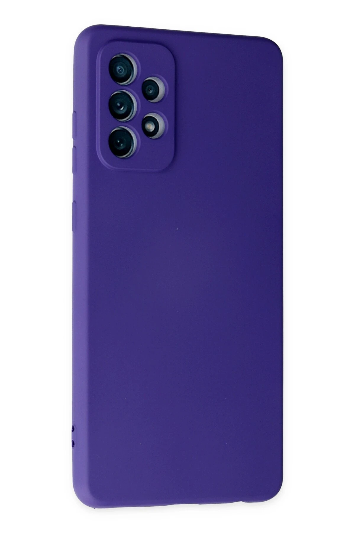 Newface Samsung Galaxy A72 Kılıf Nano içi Kadife Silikon - Mor