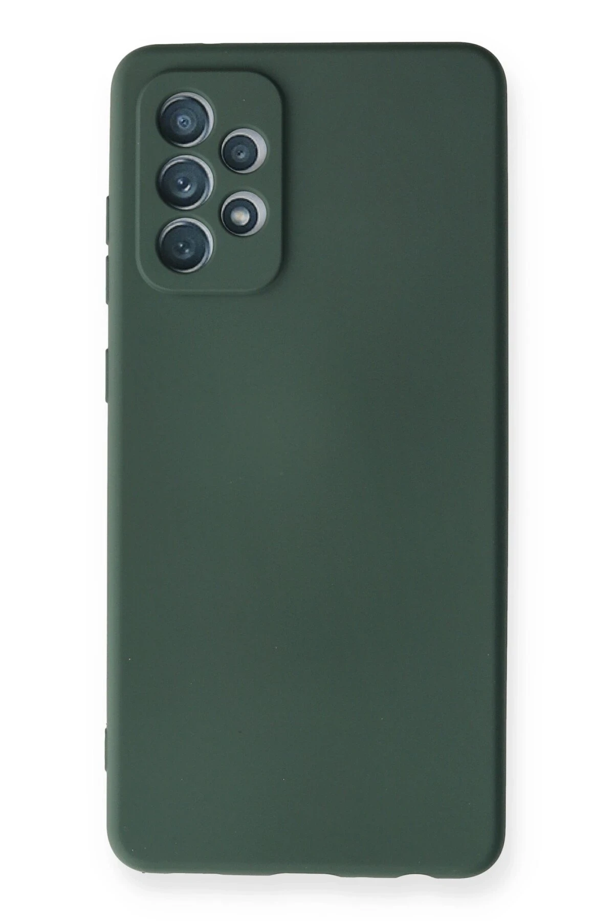 Newface Samsung Galaxy A72 Kılıf Nano içi Kadife Silikon - Koyu Yeşil