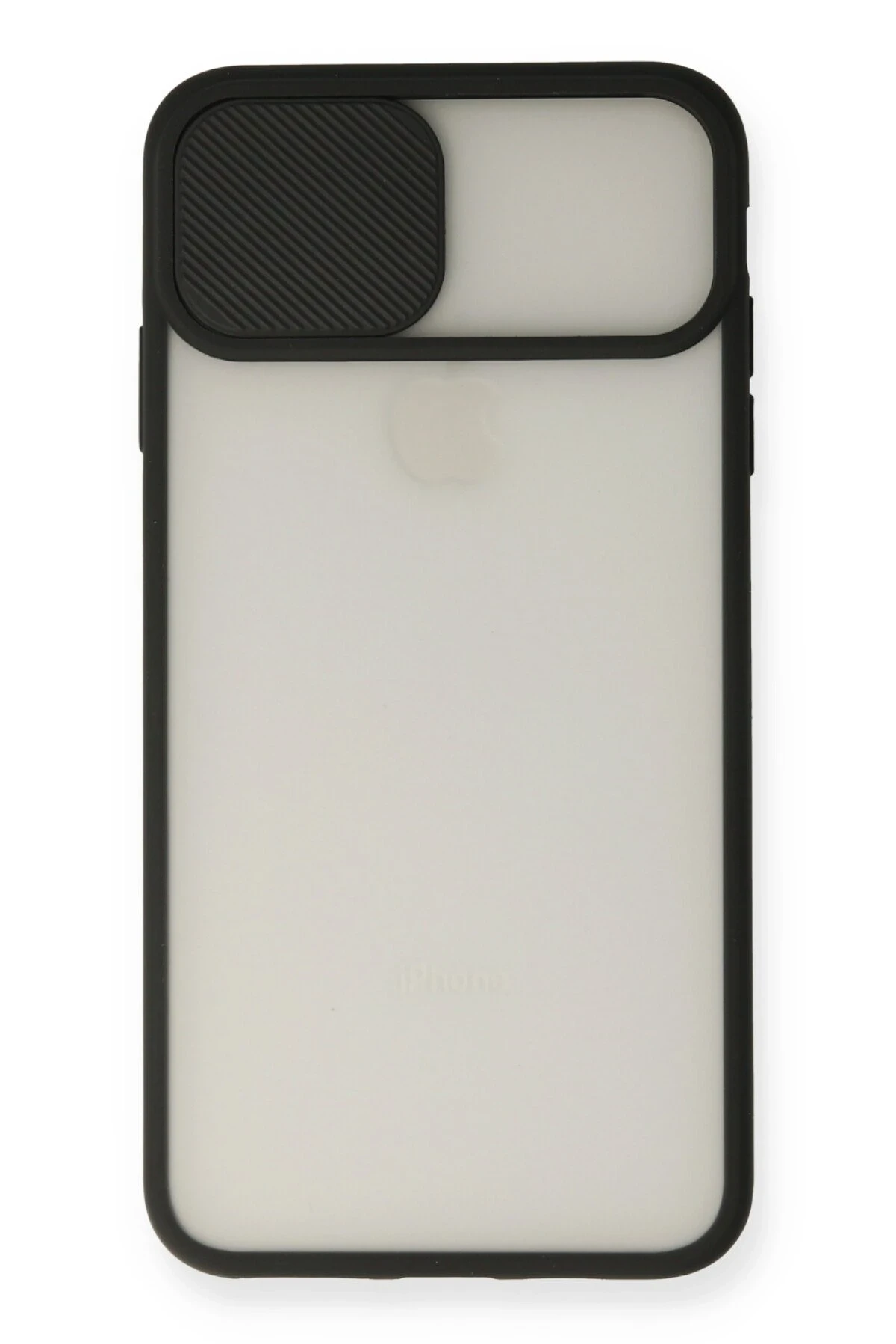 Newface Apple iPhone X Kılıf Palm Buzlu Kamera Sürgülü Silikon - Siyah — görsel 2
