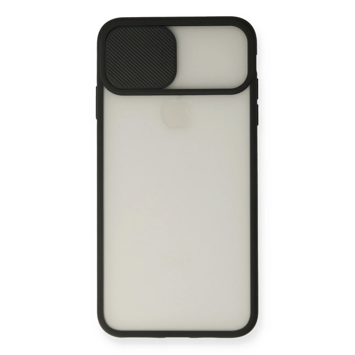 Newface Apple iPhone X Kılıf Palm Buzlu Kamera Sürgülü Silikon - Siyah — görsel 5
