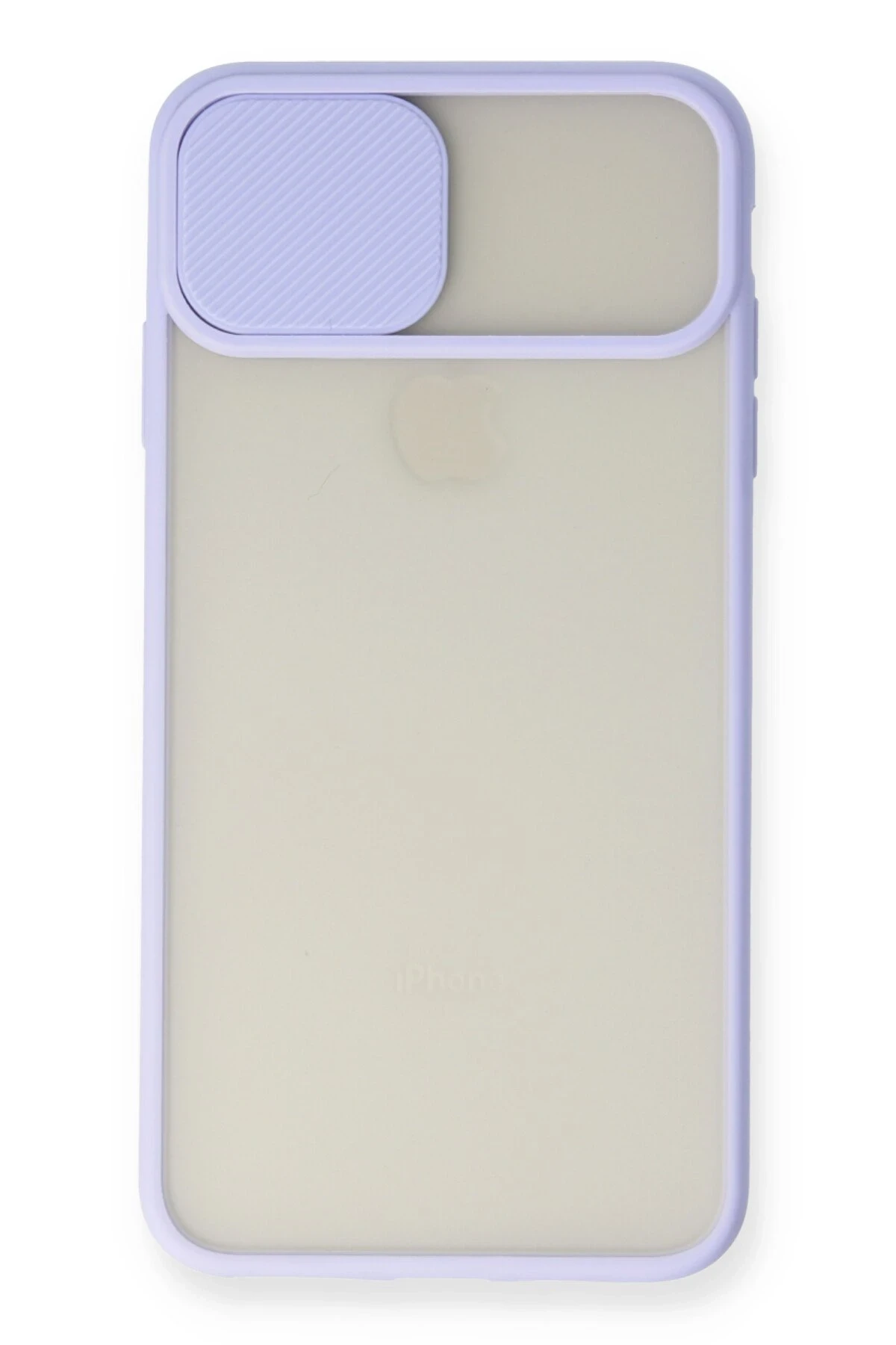 Newface iPhone X Kılıf Palm Buzlu Kamera Sürgülü Silikon - Lila