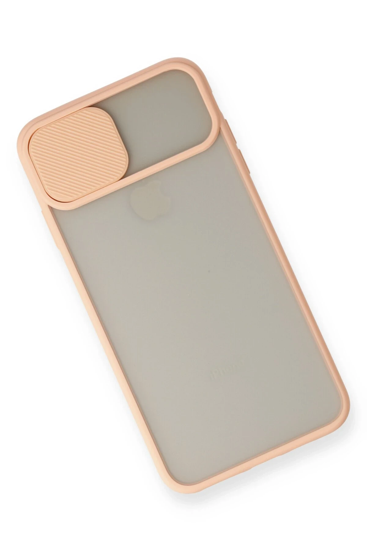Newface iPhone X Kılıf Palm Buzlu Kamera Sürgülü Silikon - Pembe