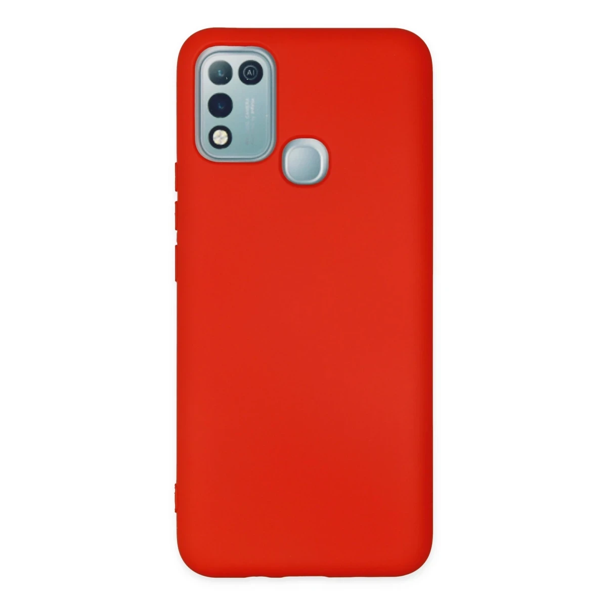 Newface İnfinix Hot 10 Play Kılıf Nano içi Kadife Silikon - Kırmızı