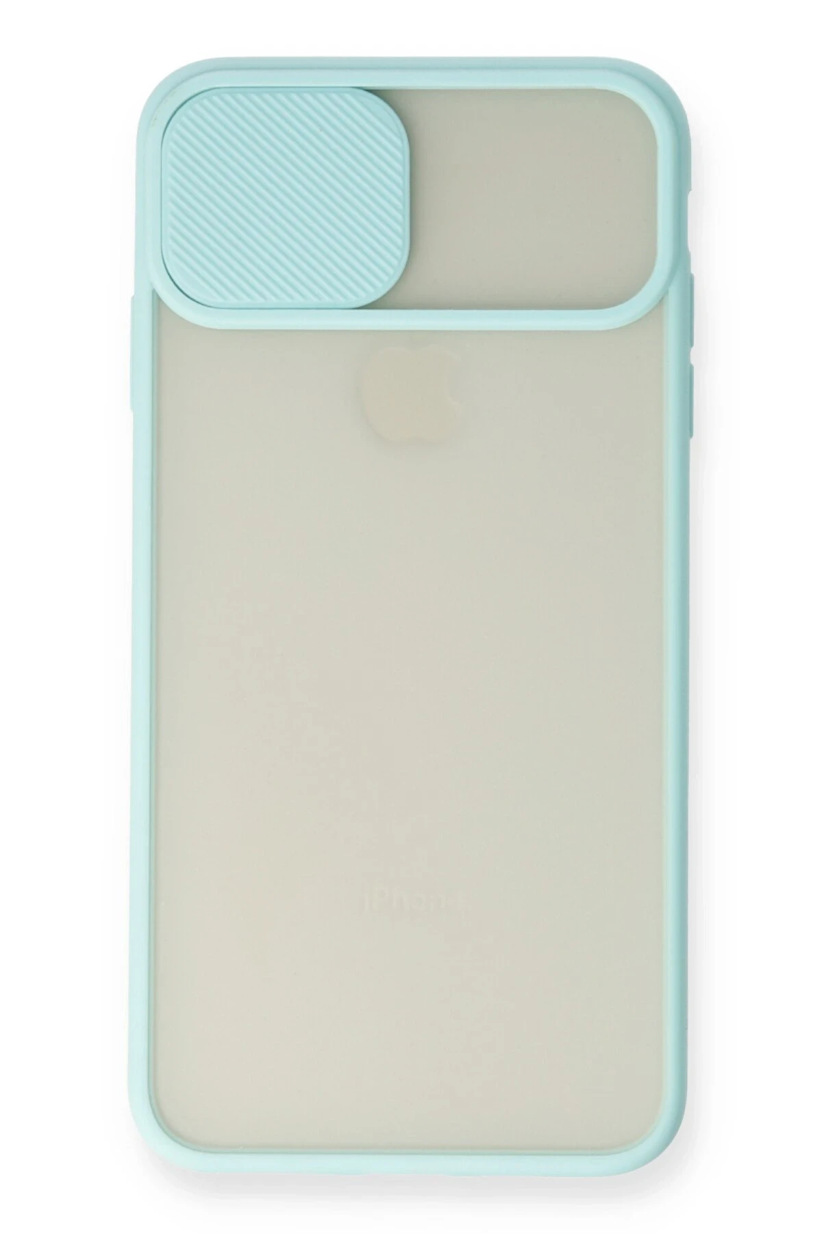 Newface iPhone X Kılıf Palm Buzlu Kamera Sürgülü Silikon - Turkuaz
