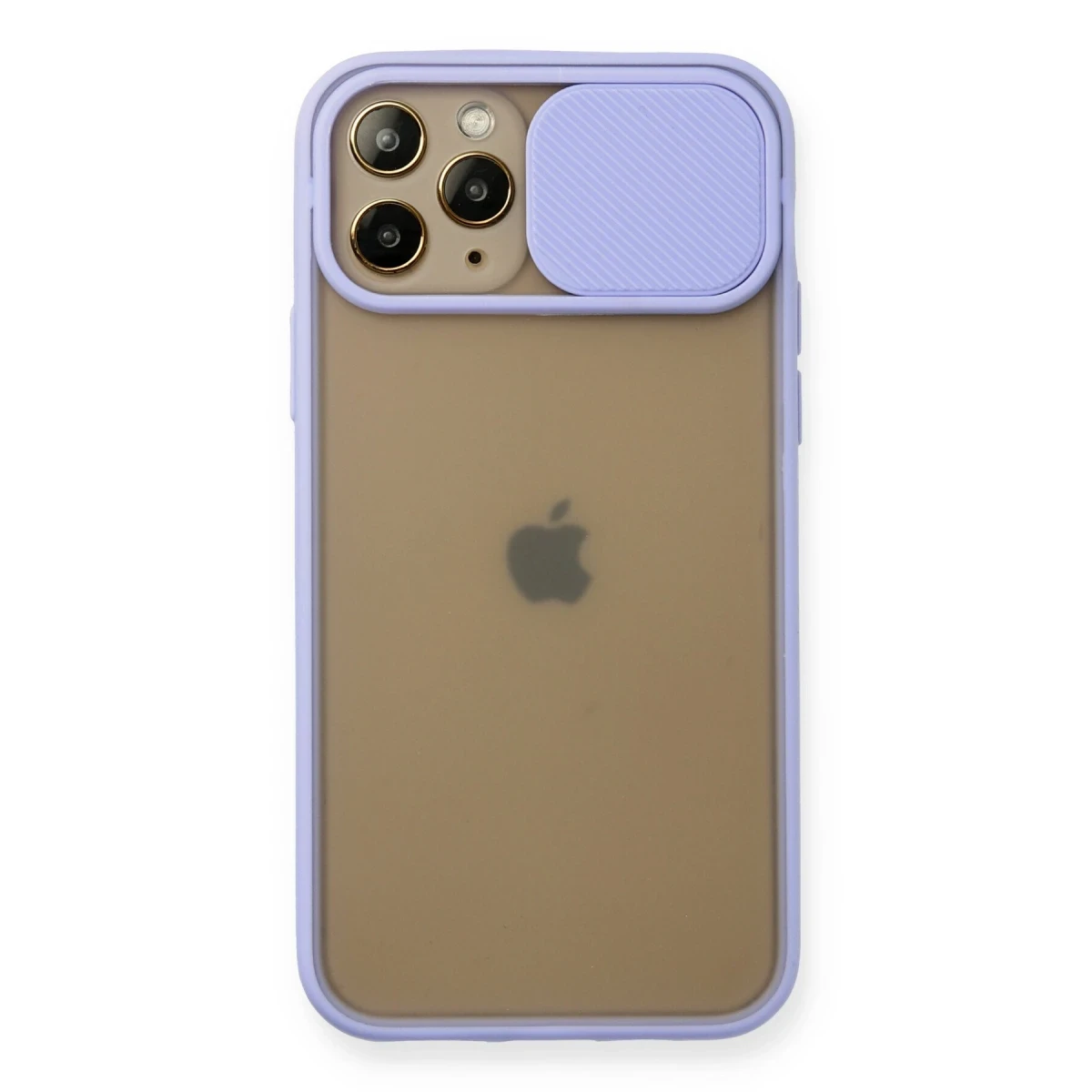 Newface Apple iPhone 11 Pro Kılıf Palm Buzlu Kamera Sürgülü Silikon - Lila