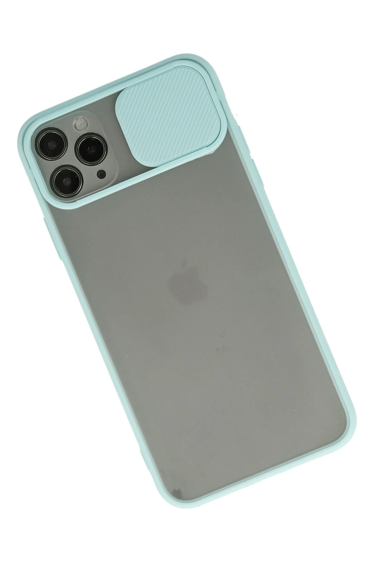 Newface iPhone 11 Pro Kılıf Palm Buzlu Kamera Sürgülü Silikon - Turkuaz